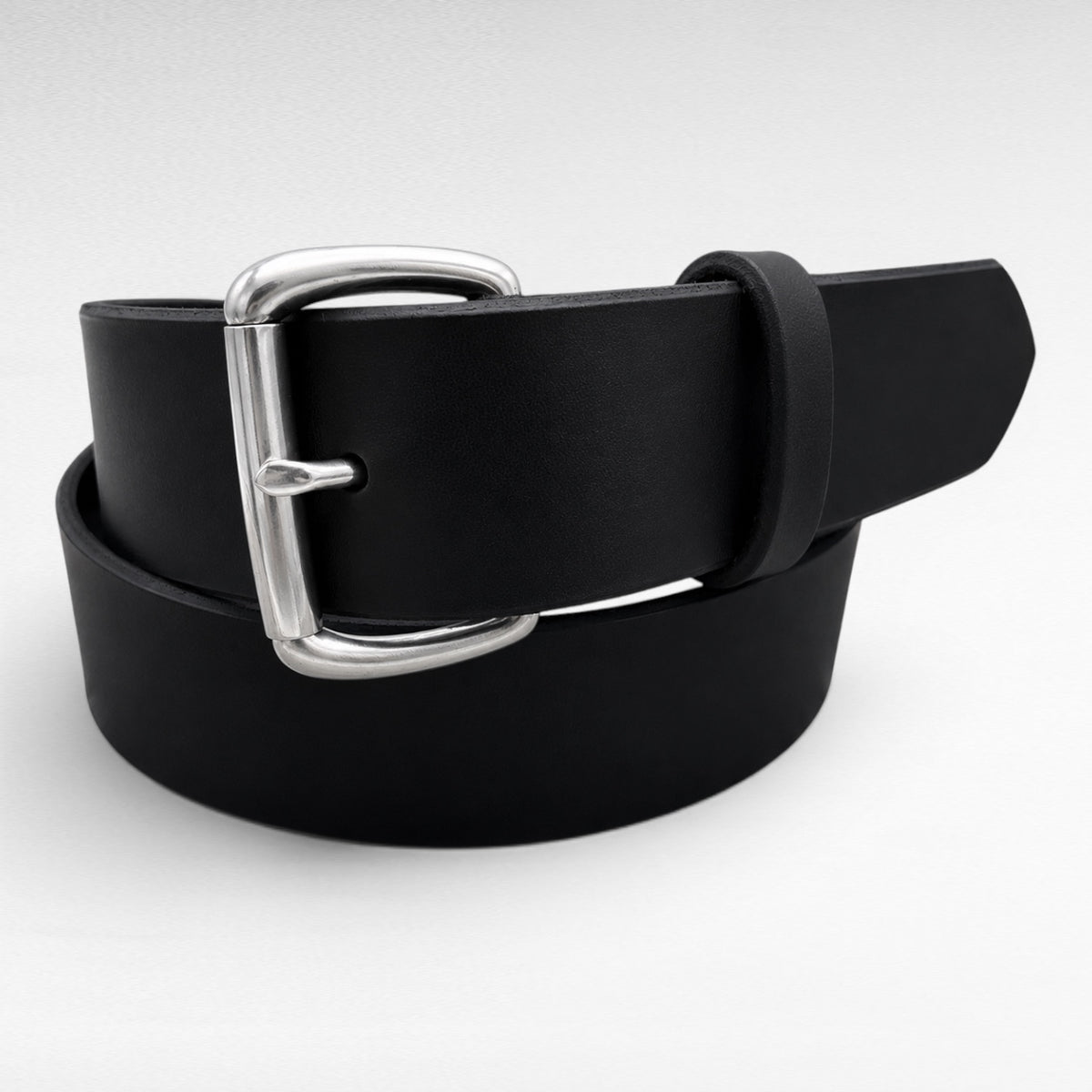 Classic Water Buffalo Leather Belt – Black – 1-3/4" | Handmade in USA