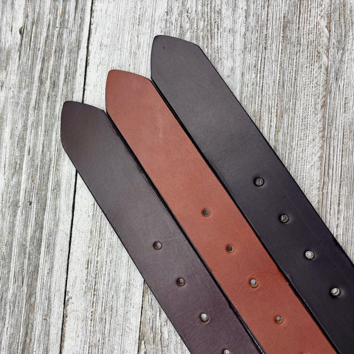 American Bridle Leather Belt – Dark Brown – 1-3/4" - Brass Buckle | Handmade in USA
