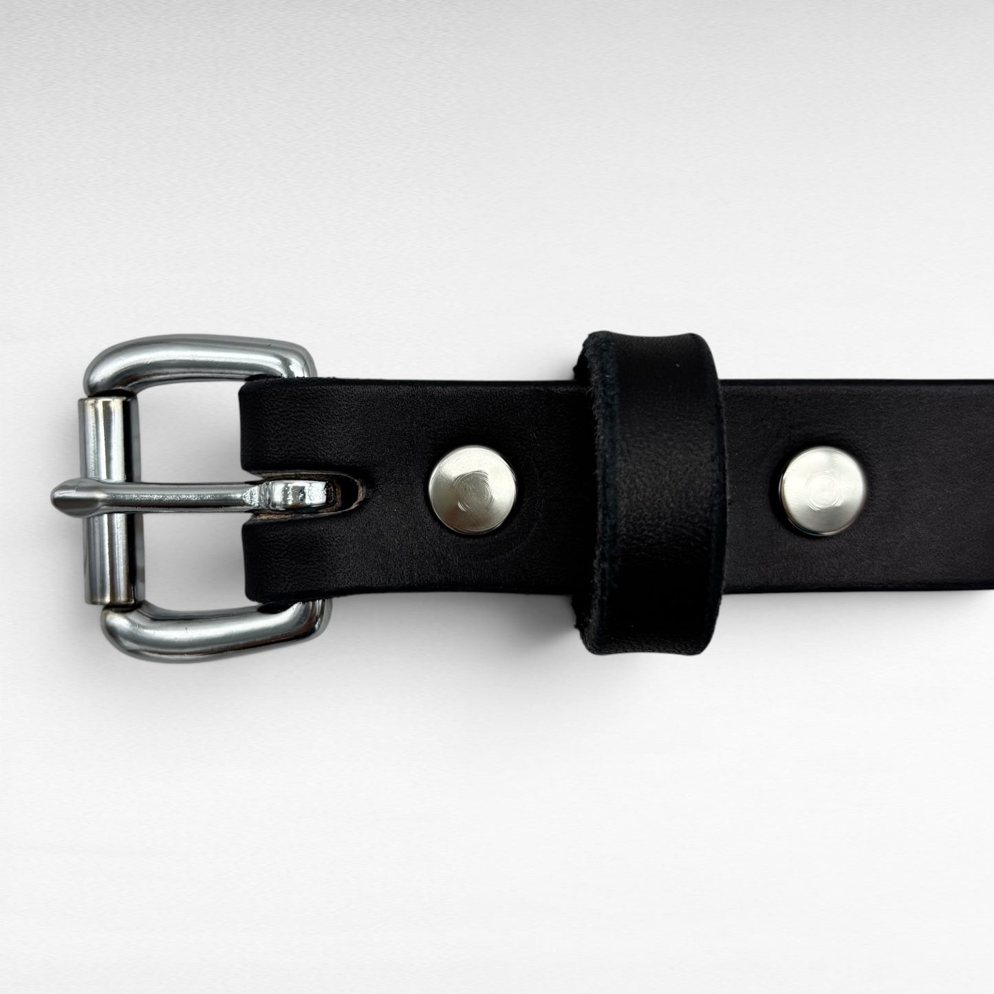 Black Bridle Leather Belt – 1” | Handcrafted in USA