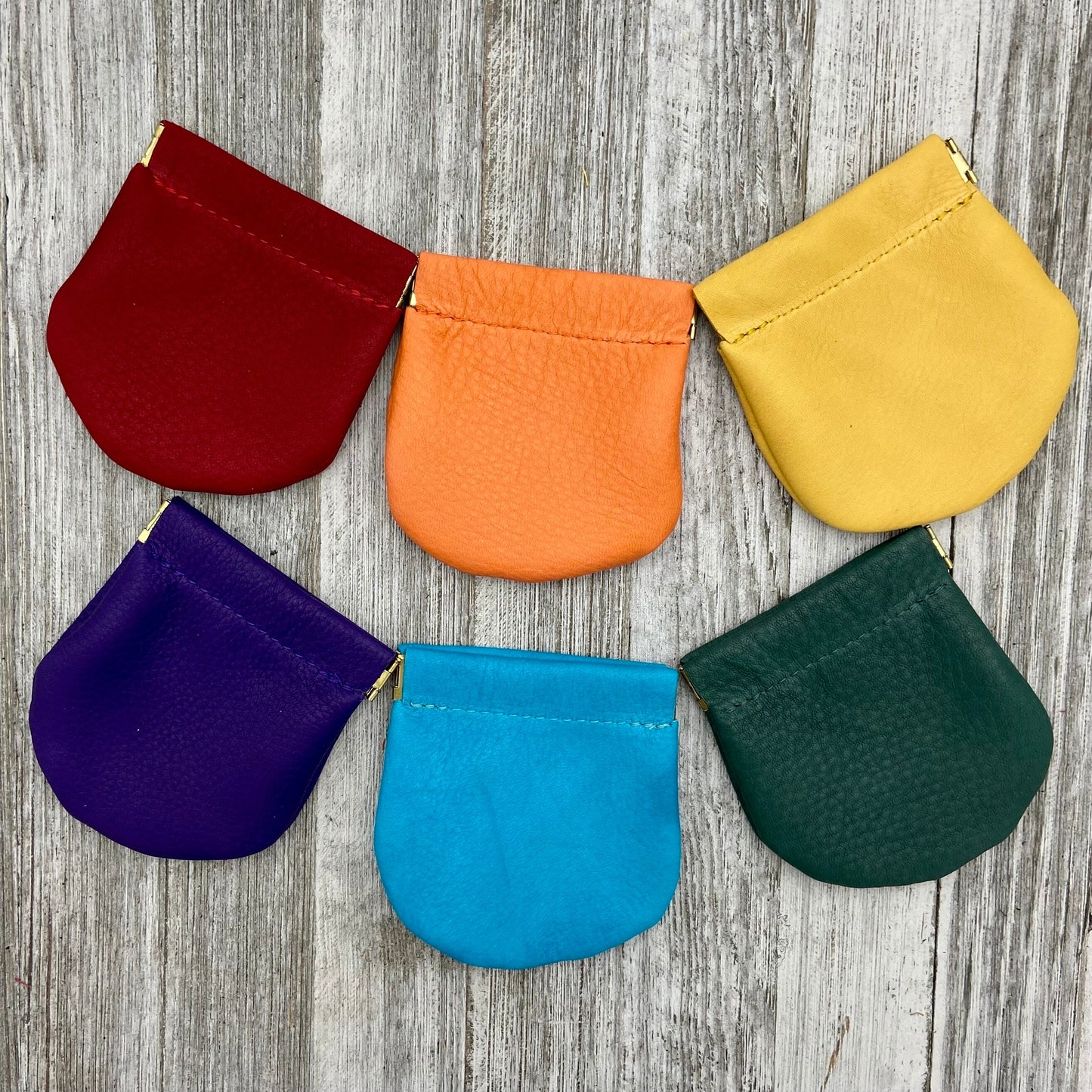 Large Colorful Deer Skin Squeeze Coin Case