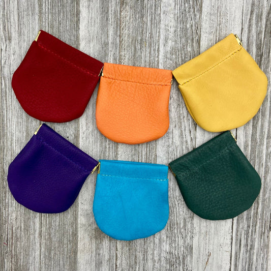 Large Colorful Deer Skin Squeeze Coin Case