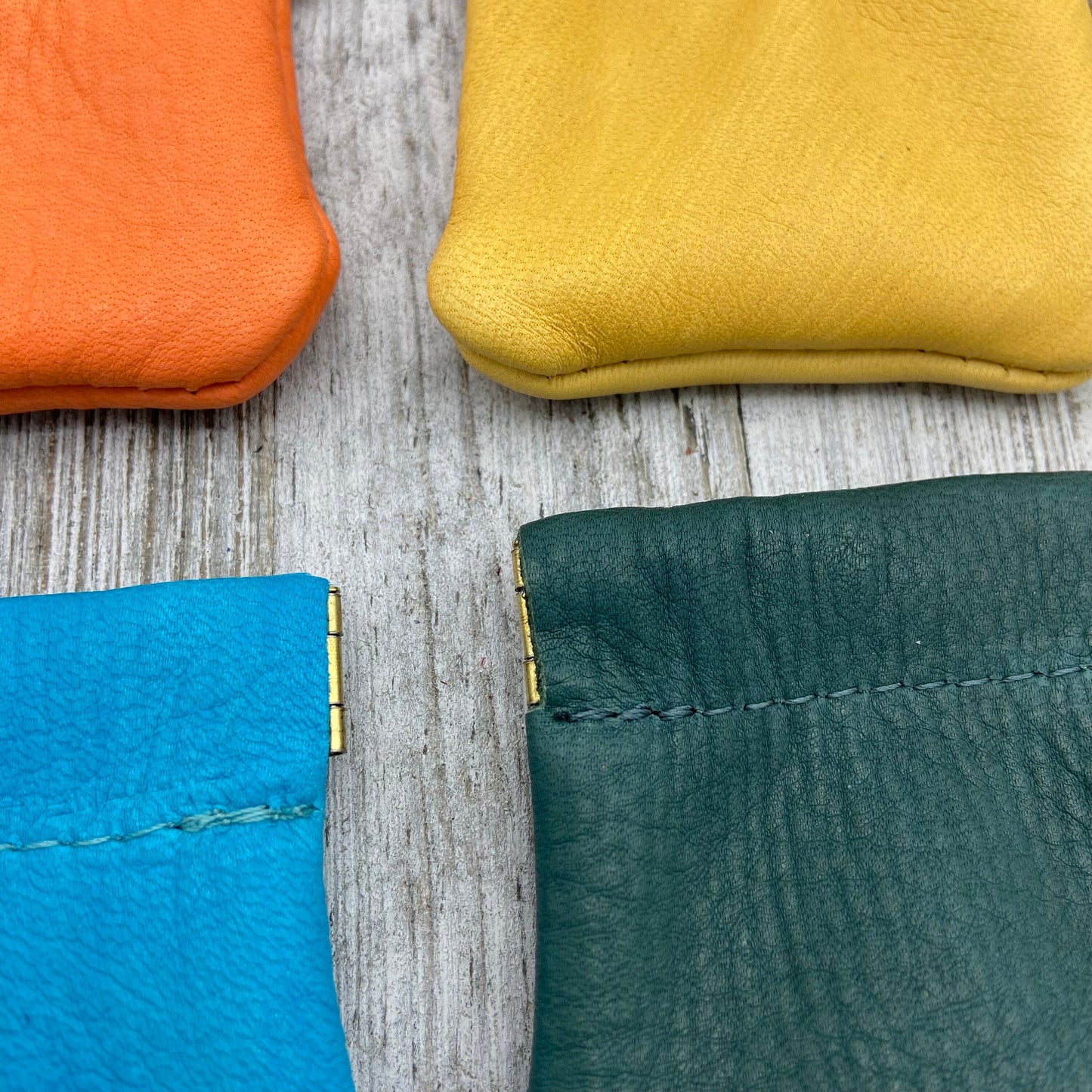 Small Colorful Deer Skin Squeeze Coin Case