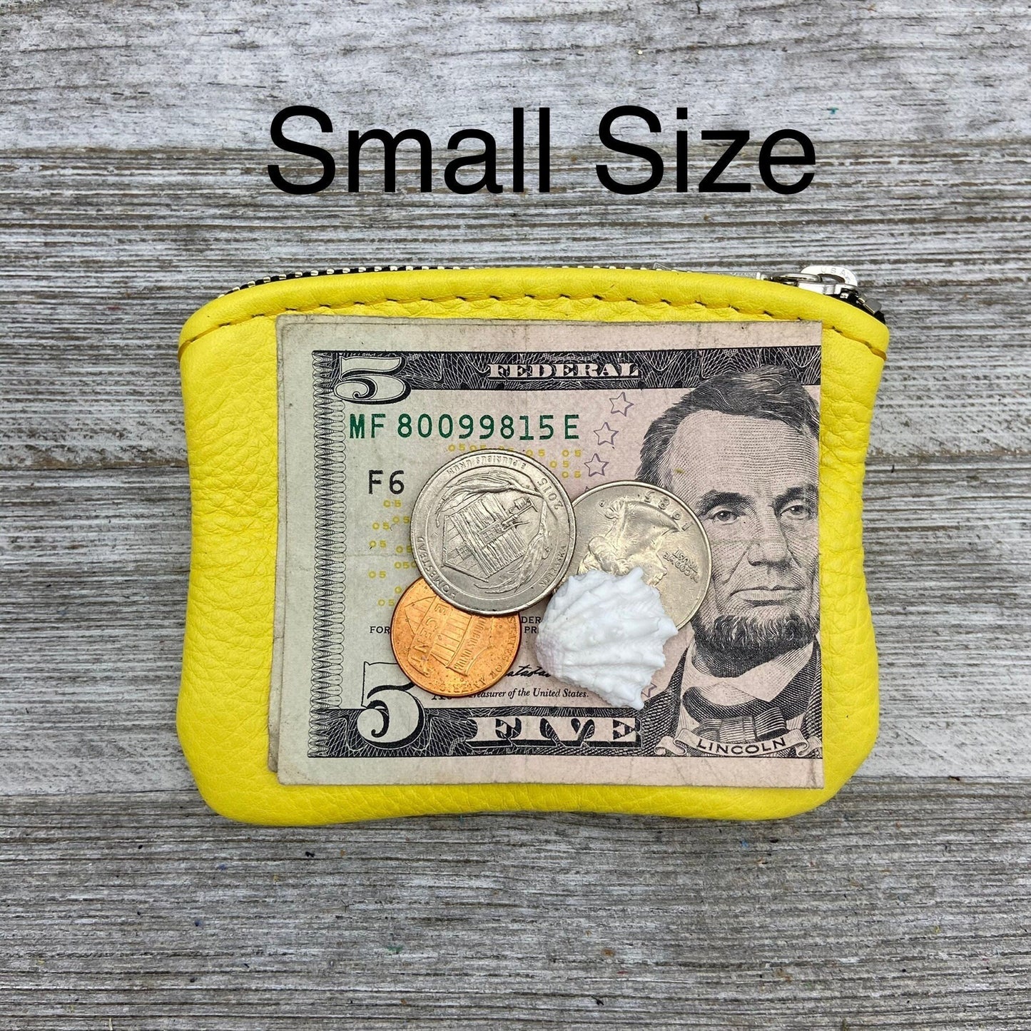 Small Colorful Deer Skin Pouch (4" zipper)