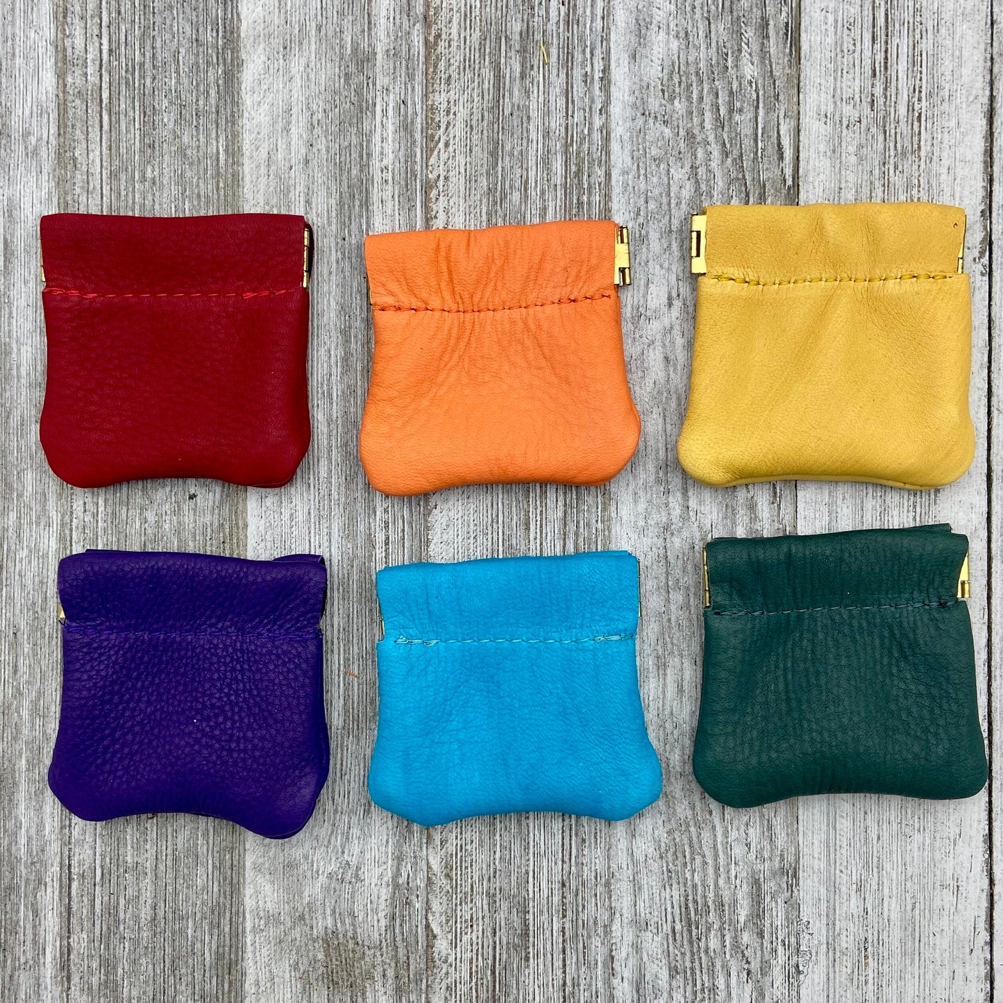 Small Colorful Deer Skin Squeeze Coin Case