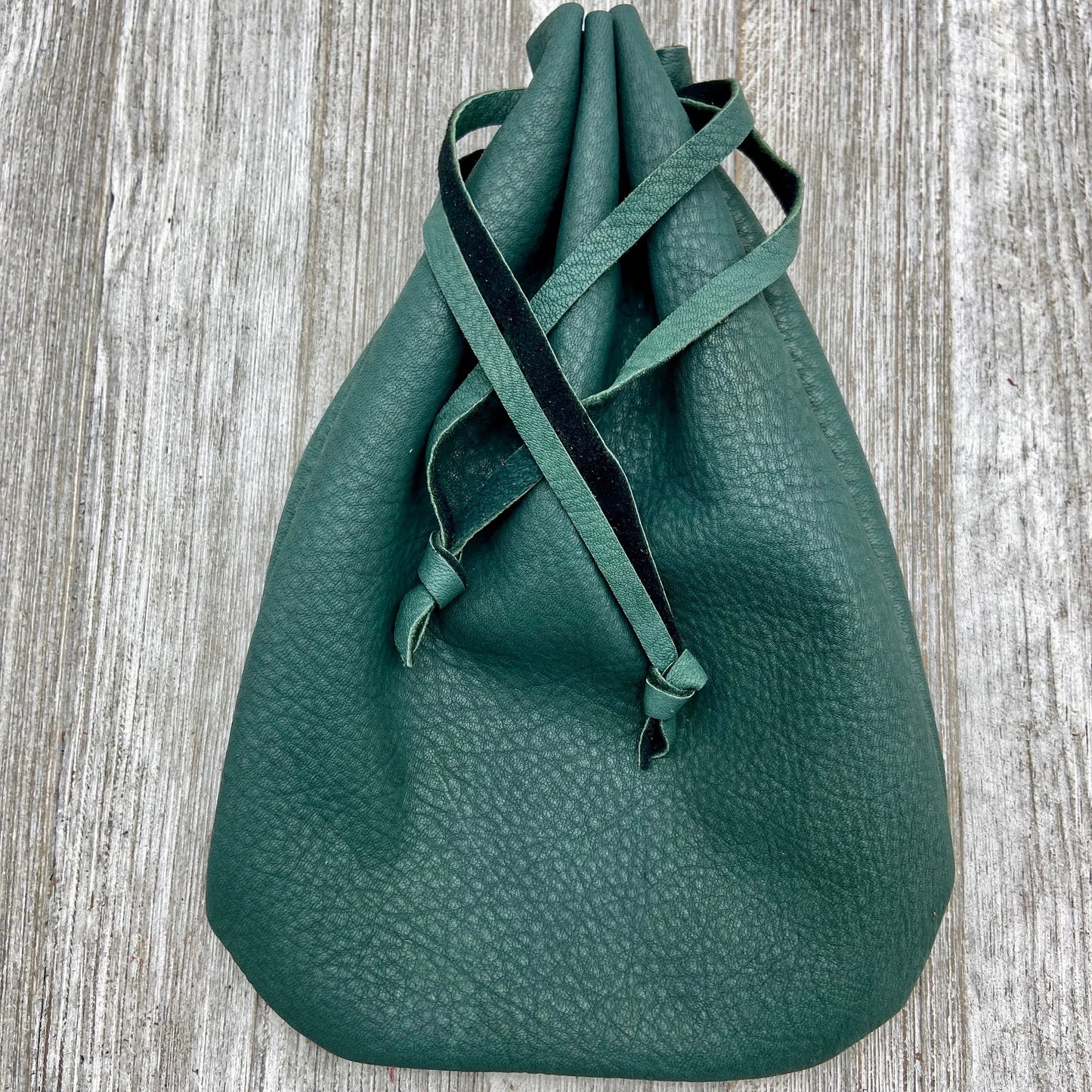 Large Colorful Deer Skin Drawstring Pouch (9" x 7.25")