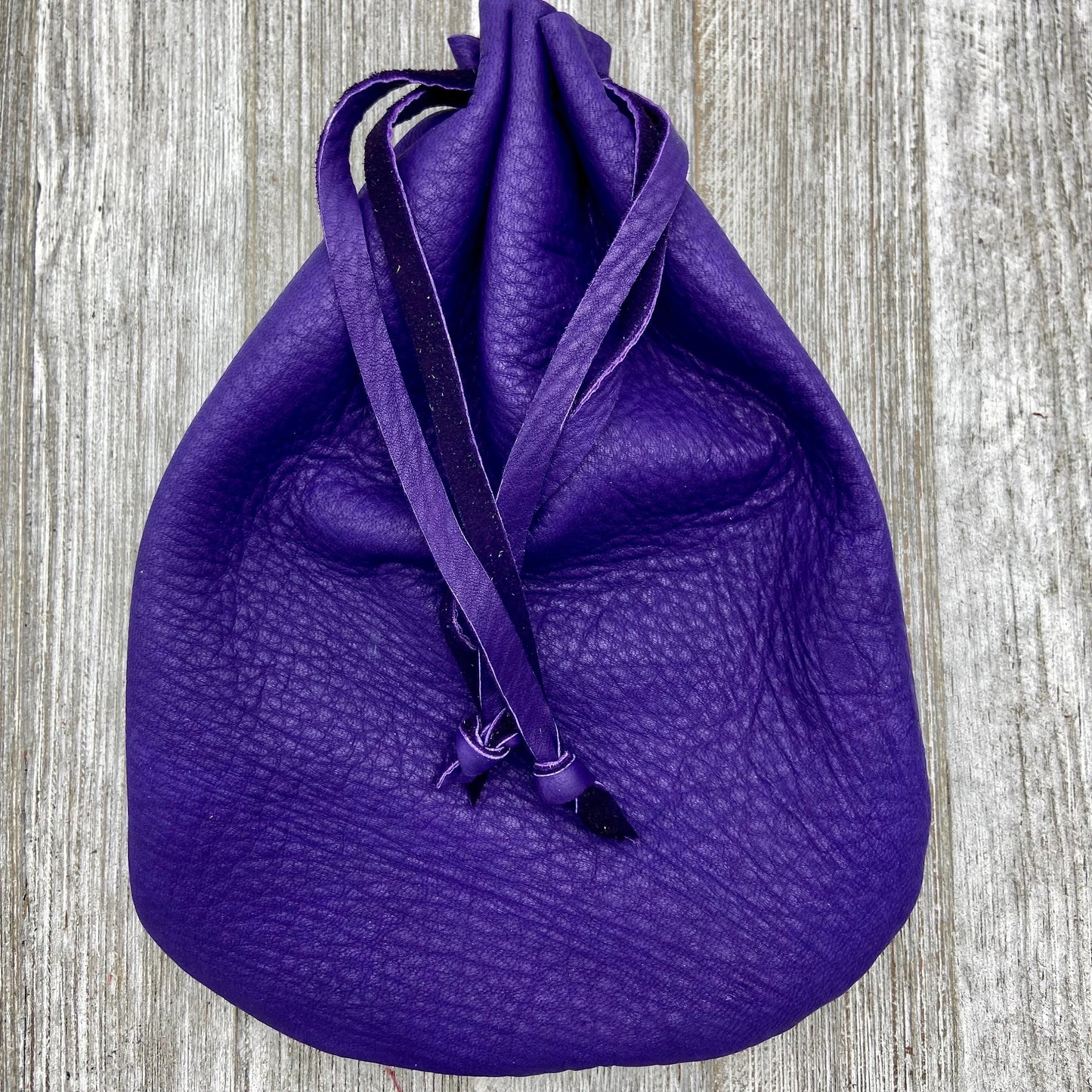 Large Colorful Deer Skin Drawstring Pouch (9" x 7.25")