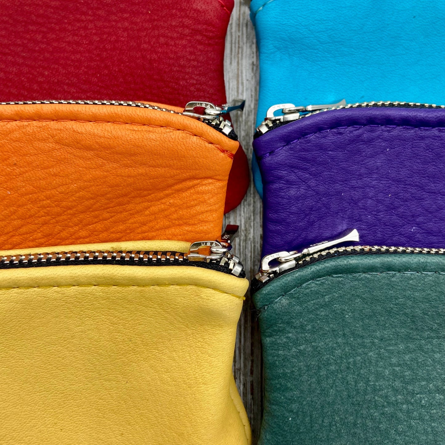 Medium Colorful Deerskin Pouch – 4.8" Zipper