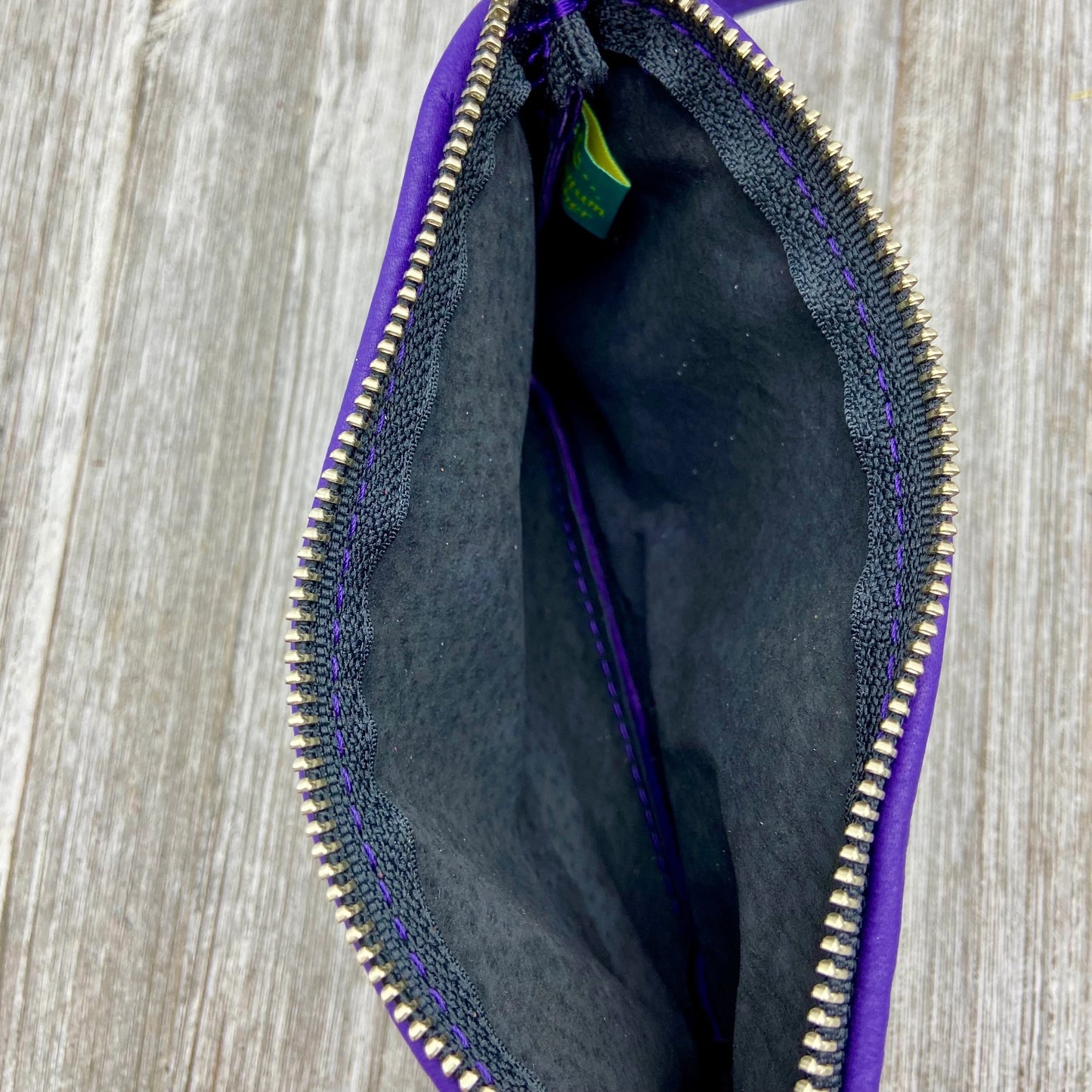 XL Colorful Deerskin Pouch with Wristlet – 8" Zipper