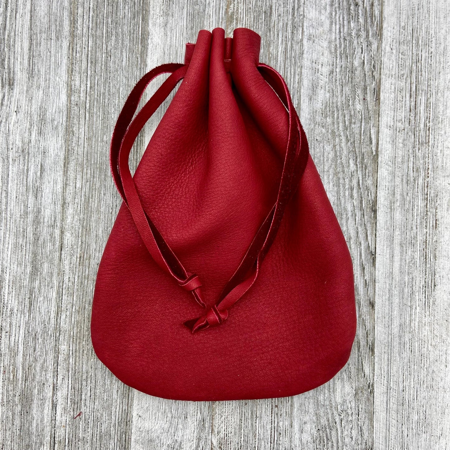 Large Colorful Deer Skin Drawstring Pouch (9" x 7.25")
