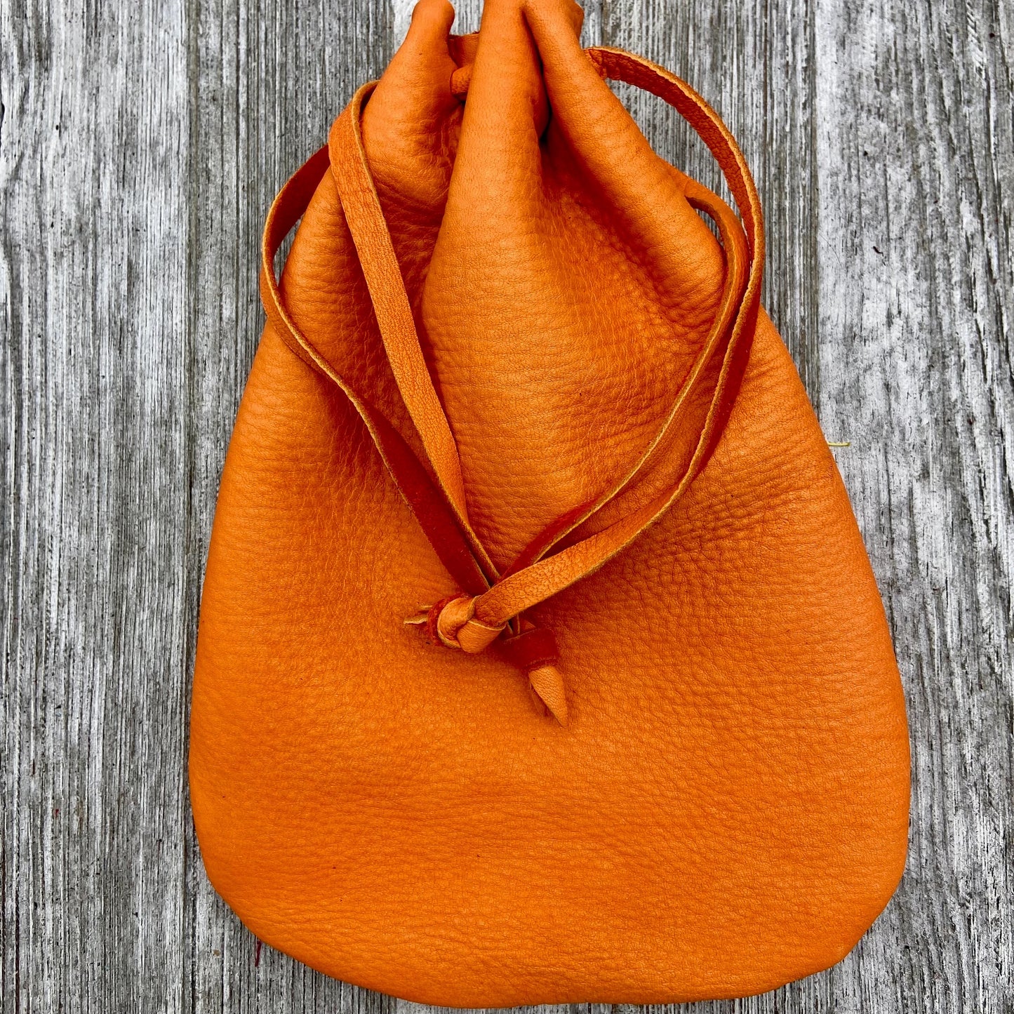 Large Colorful Deer Skin Drawstring Pouch (9" x 7.25")