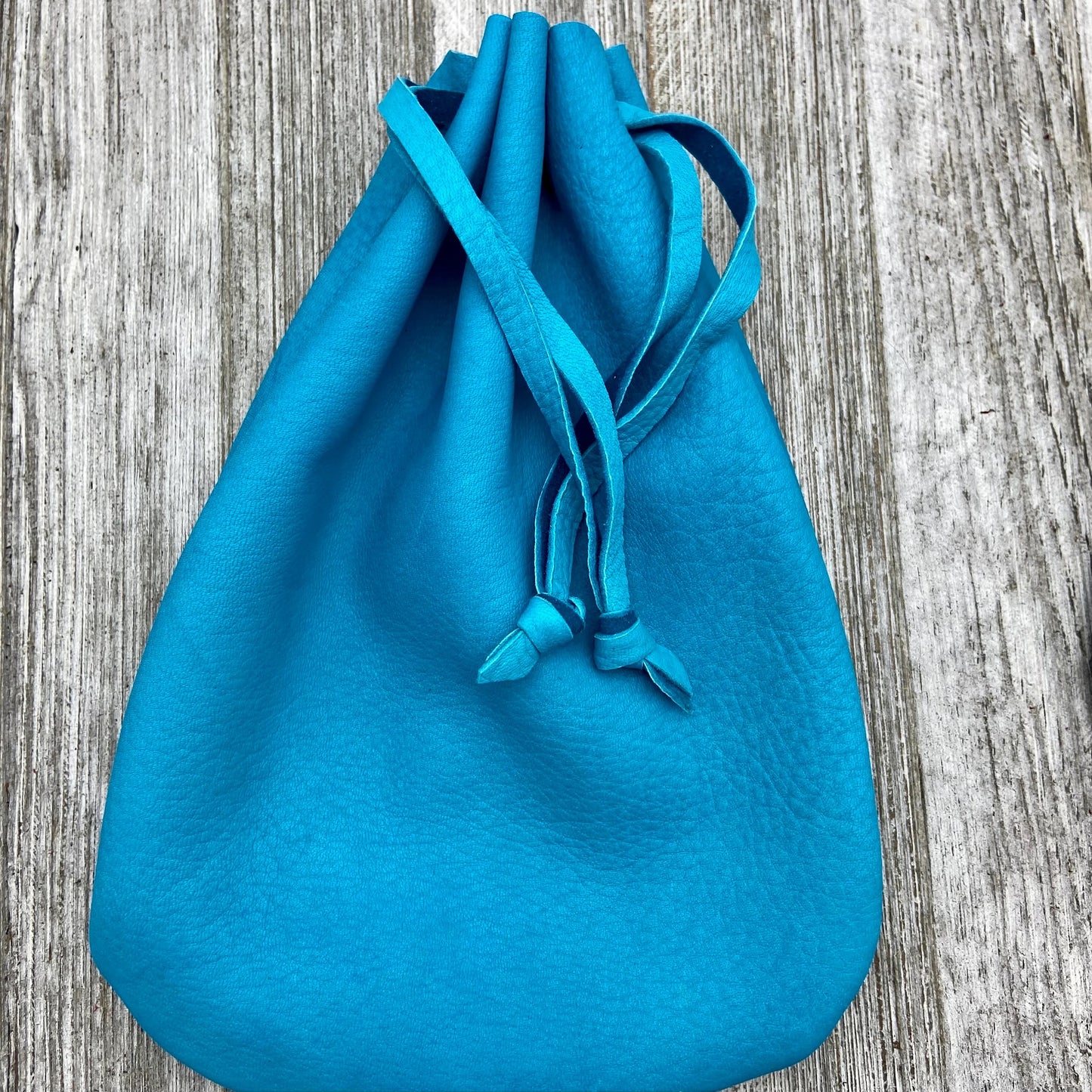 Large Colorful Deer Skin Drawstring Pouch (9" x 7.25")
