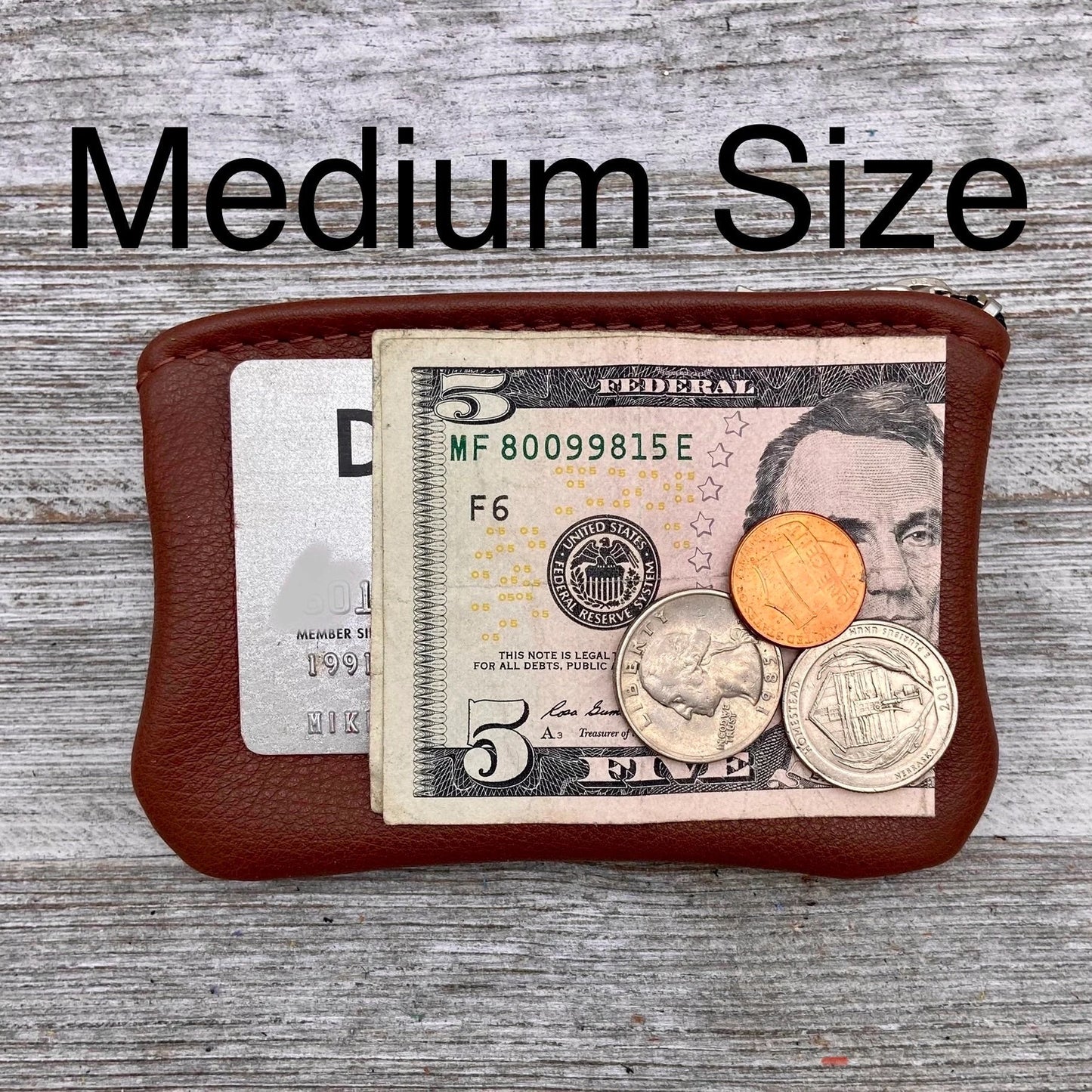 Medium Colorful Deerskin Pouch – 4.8" Zipper