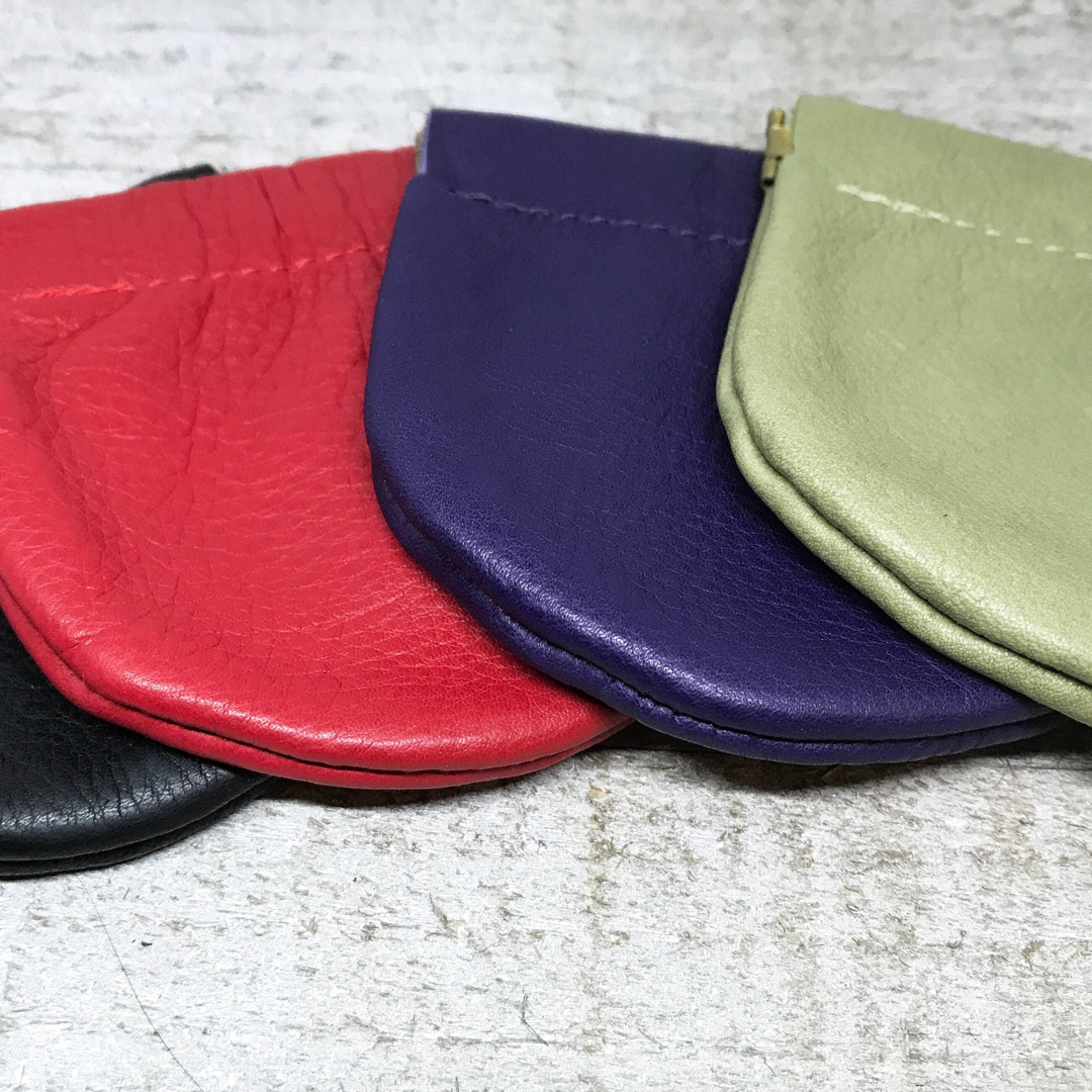 Large Leather Squeeze Coin Case