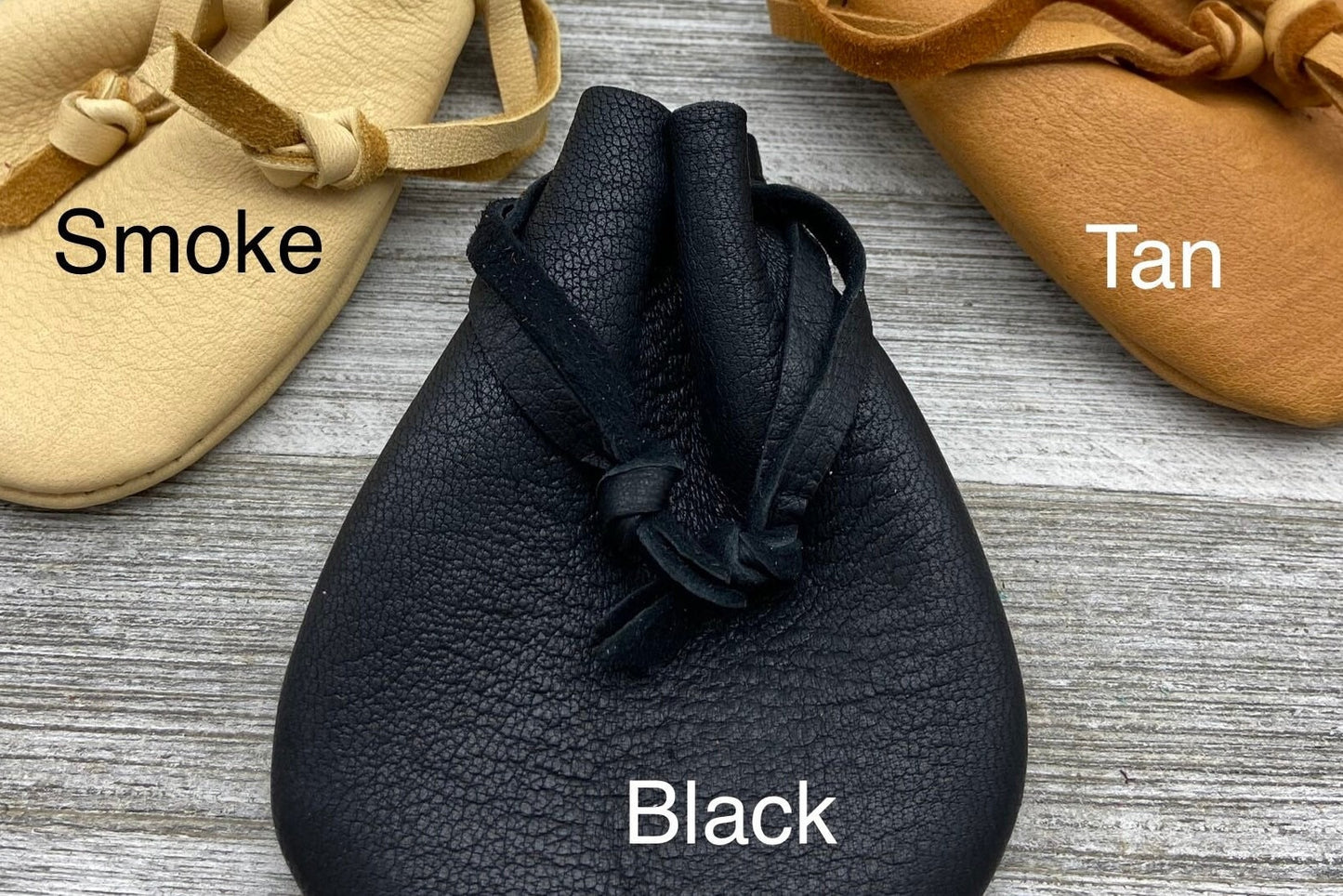 Large Deer Skin Drawstring Pouch (9" x 7.25")