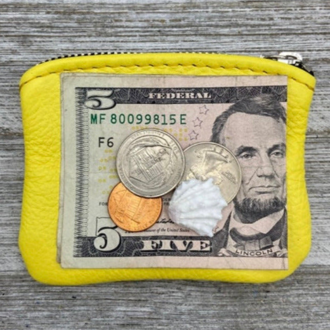 Small Leather Zipper Pouch (4"zipper)