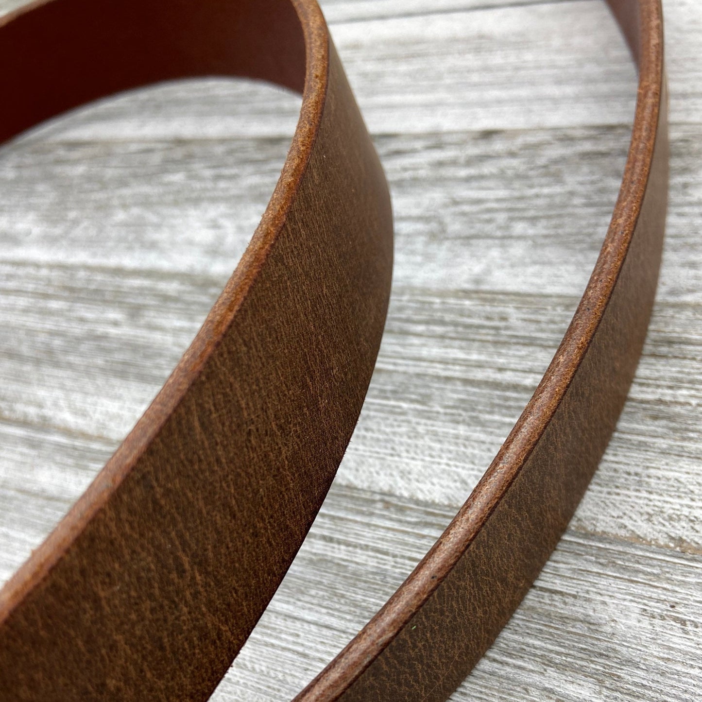 Vintage Distressed Brown Leather Belt (1 1/4")