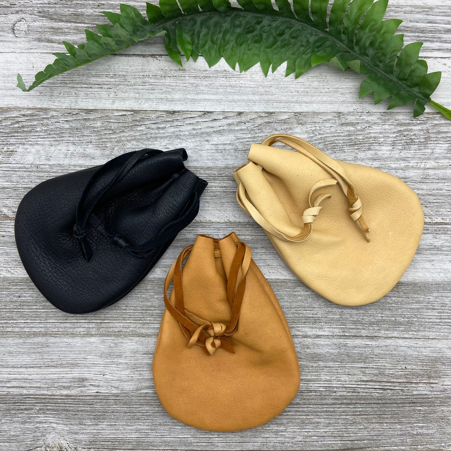 Medium Deer Skin Drawstring Pouch (6.5" x 5")
