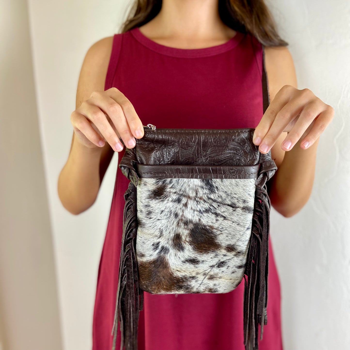 Helena w/ Fringe & Furr -Small Shouler Bag