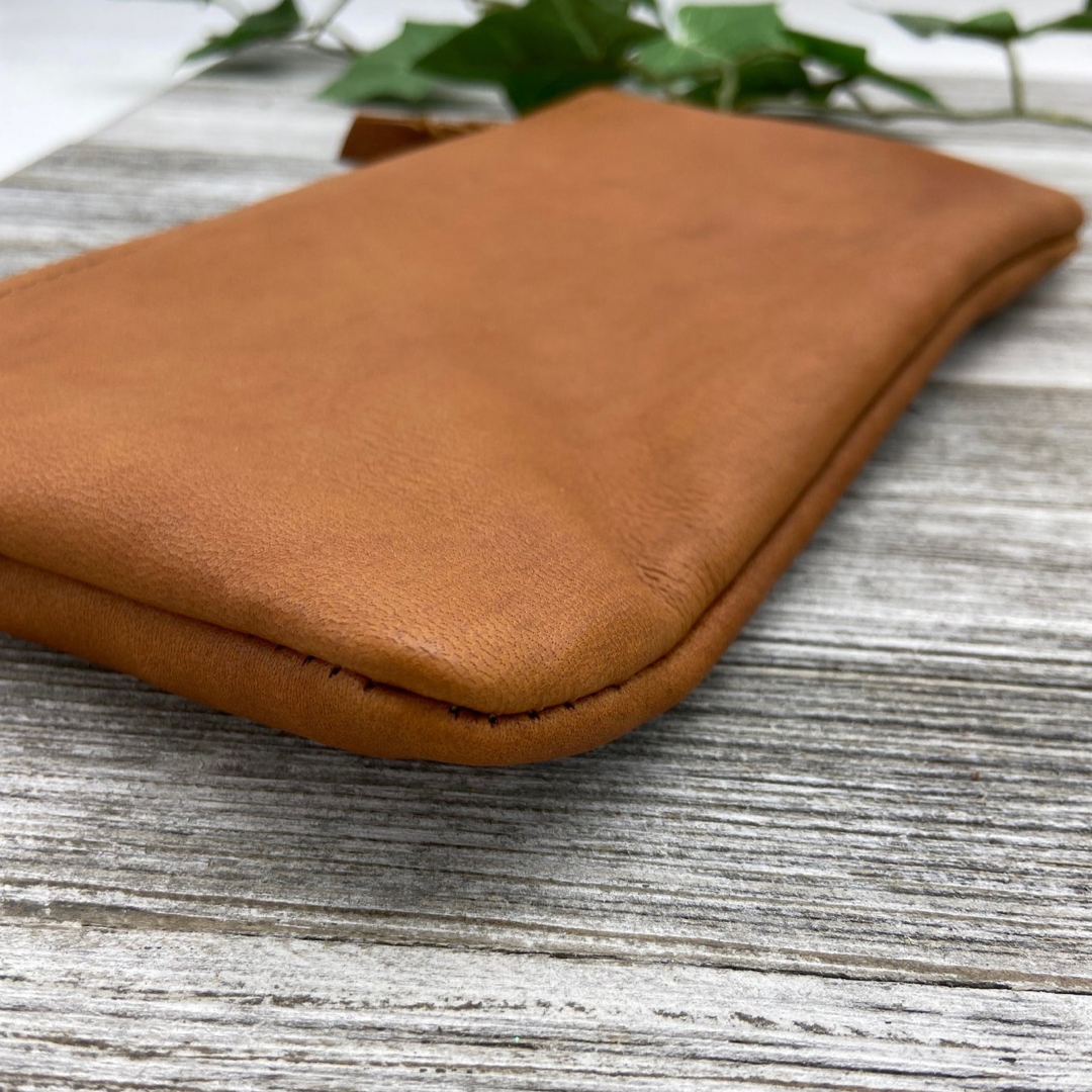 Large Deer Skin Pouch (6" zipper)