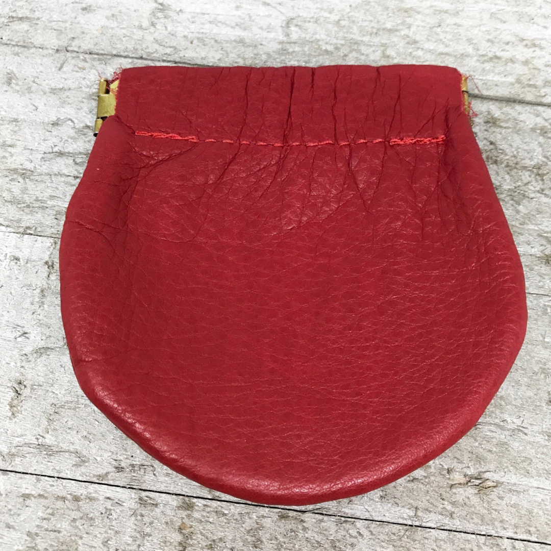 Large Leather Squeeze Coin Case