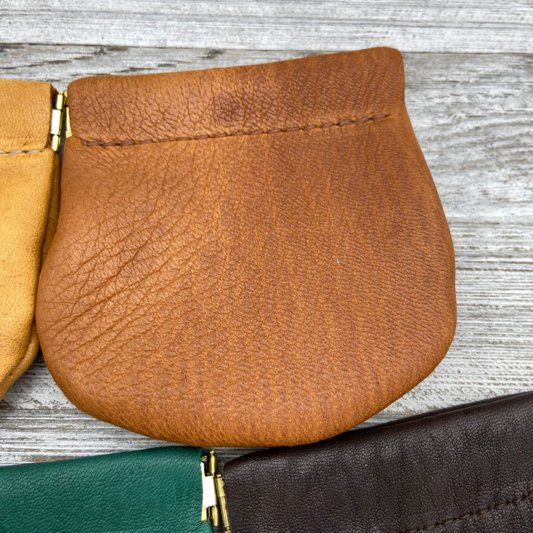 Large Deer Skin Squeeze Coin Case