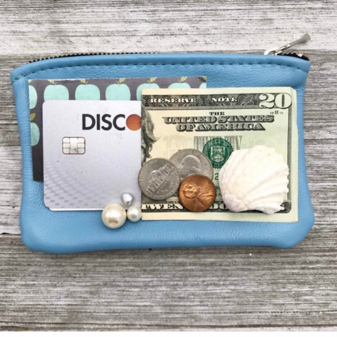 Medium Leather Zipper Pouch (4.8" zipper)