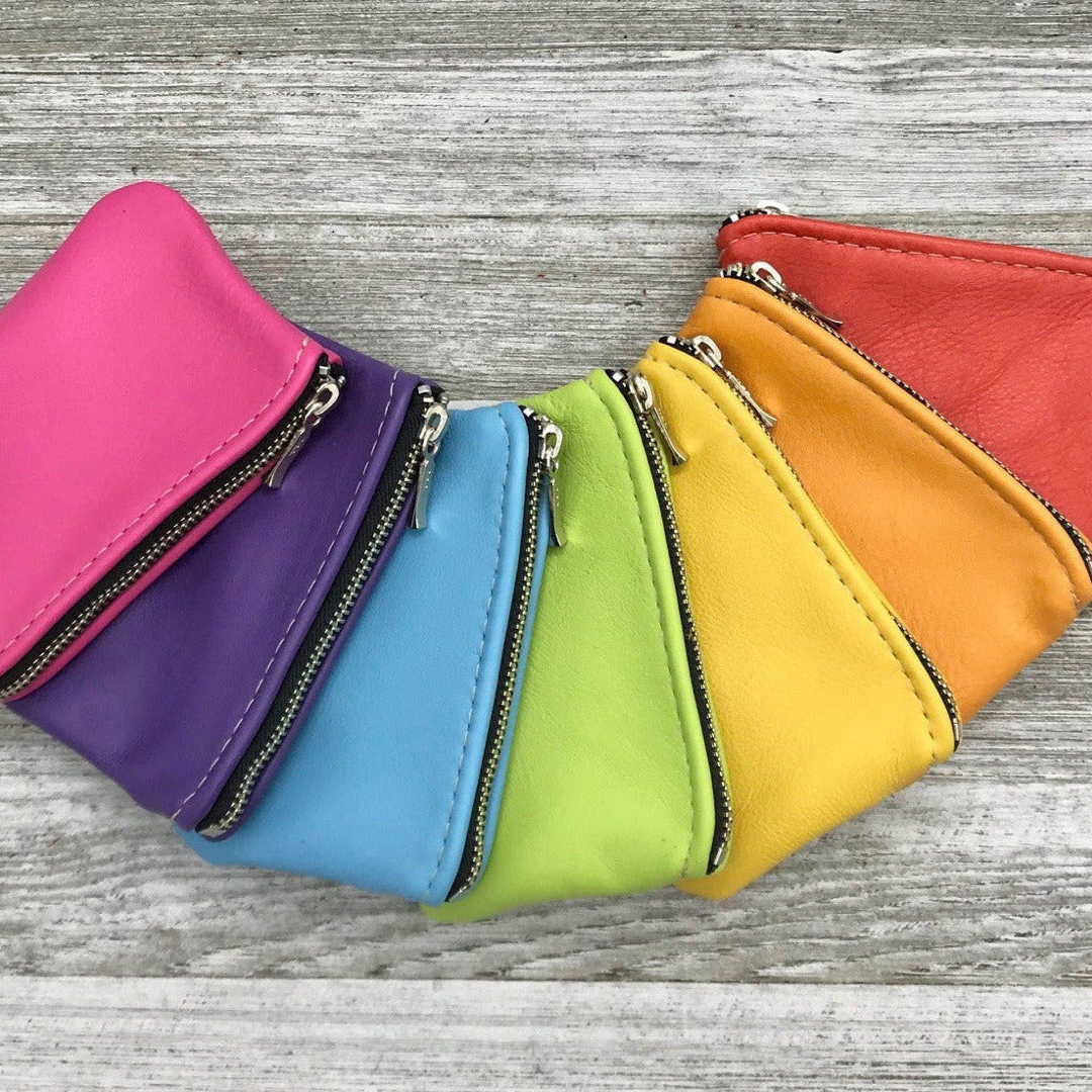 Medium Leather Zipper Pouch (4.8" zipper)