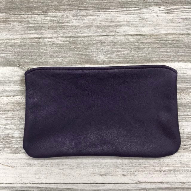 XXL Leather Zipper Pouch (10" zipper)