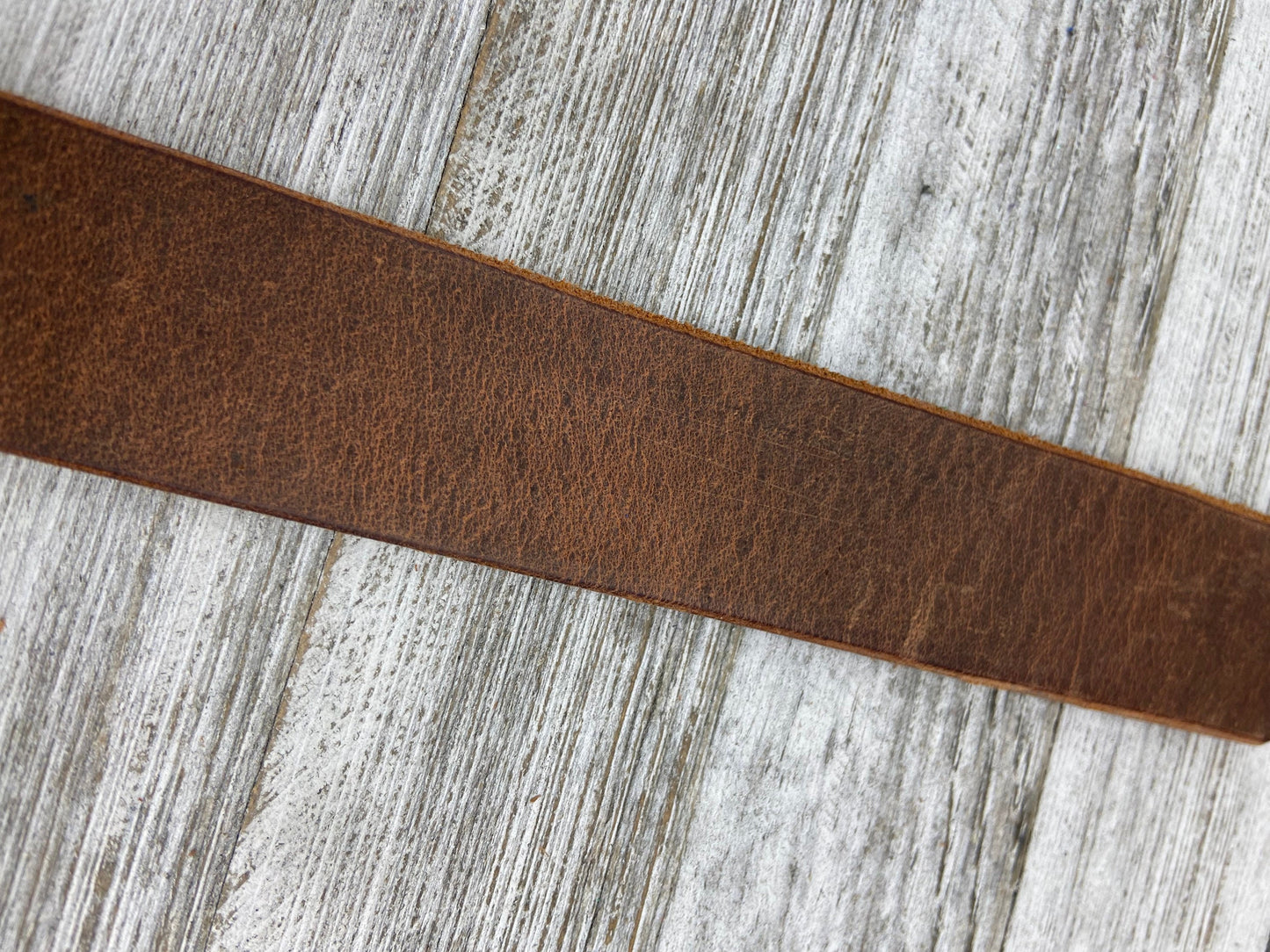 Vintage Distressed Brown Leather Belt (1 3/8")
