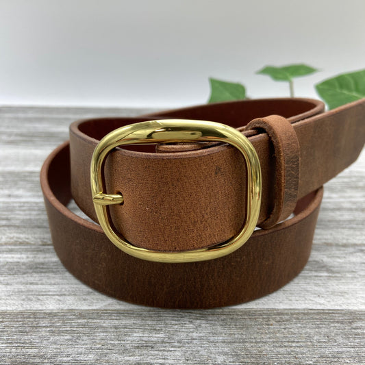 Lt. Brown Leather Belt (1 1/2”)