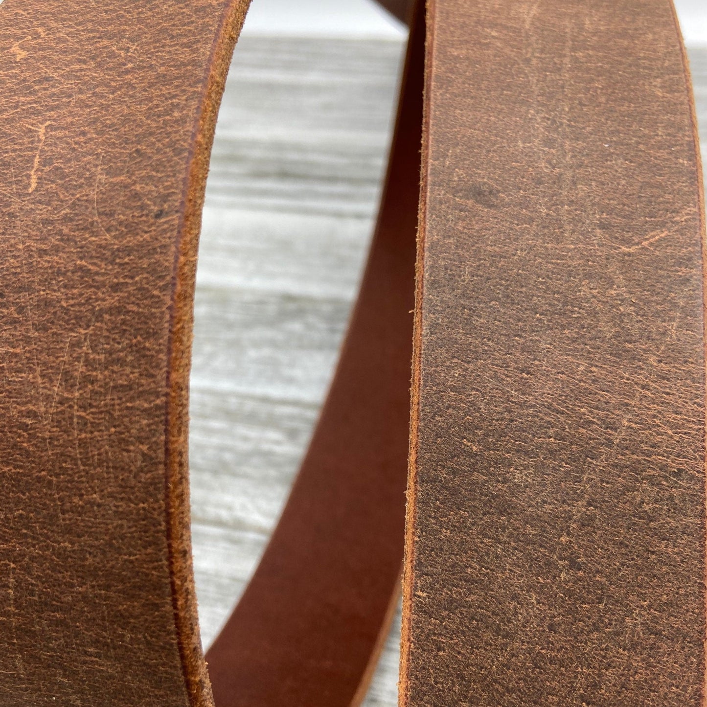 1 3/4” Crazy Horse Brown Leather Belt – Vintage Style, Durable & Handmade in USA