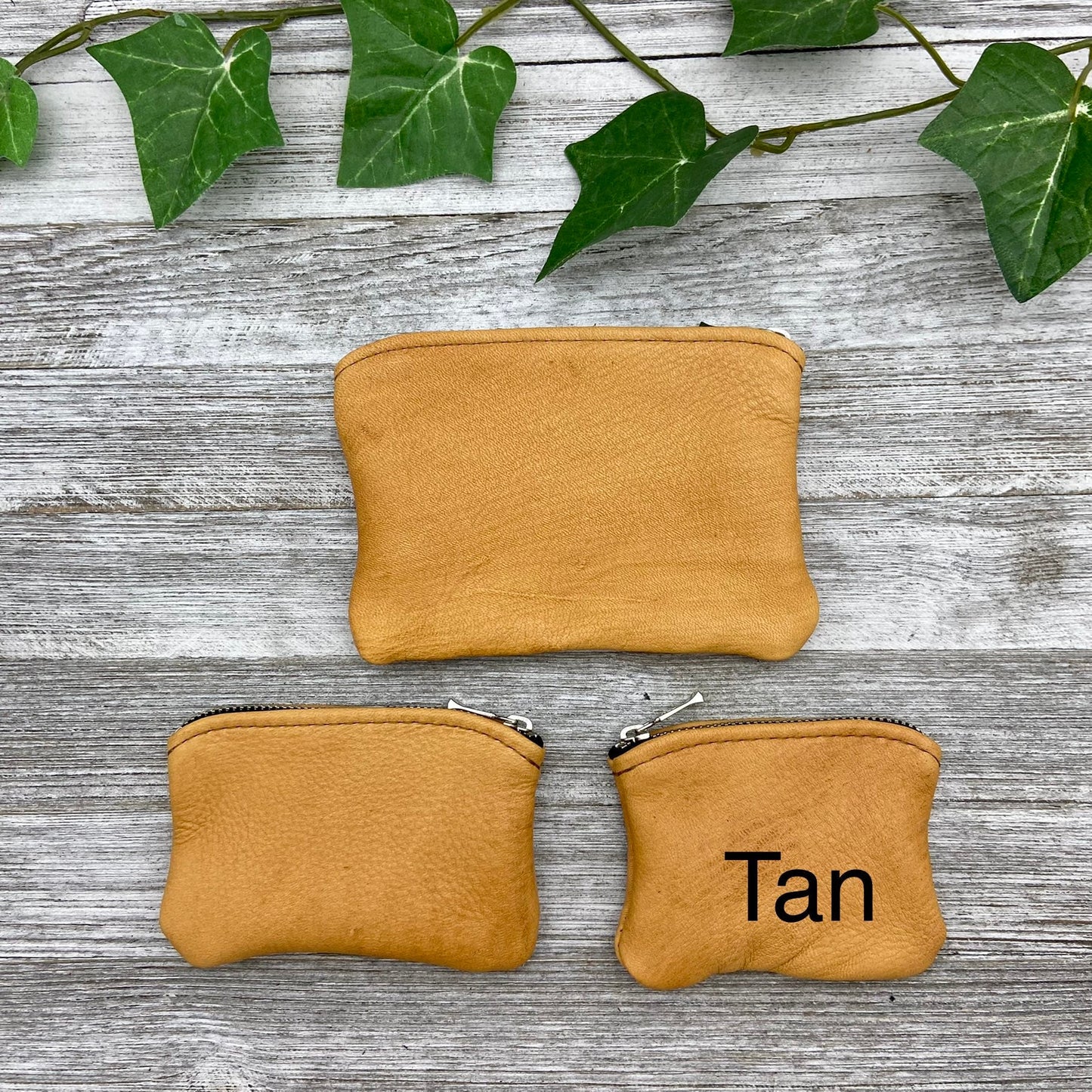 XXL Deer Skin Pouch with a Wristlet (10" zipper)