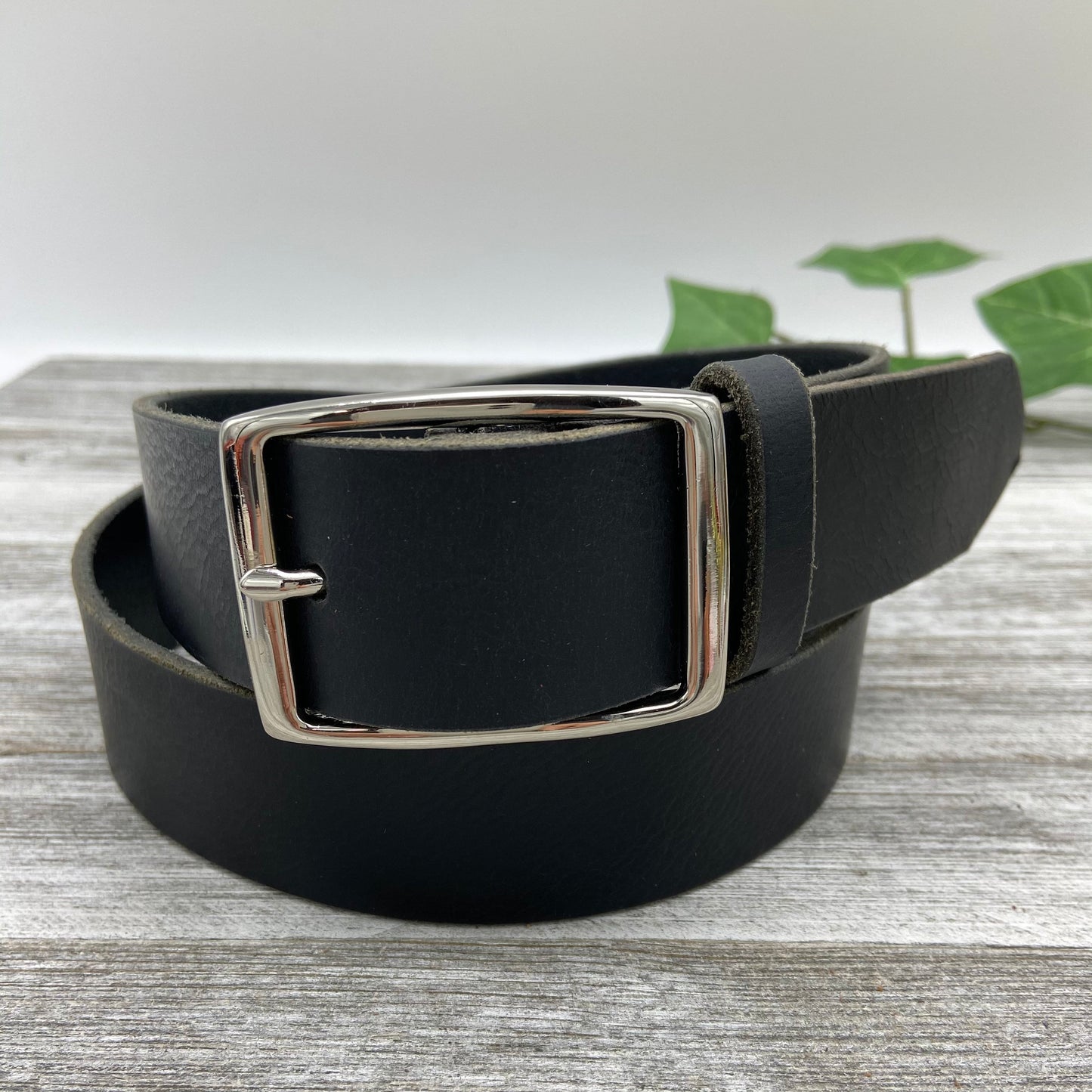 Black Leather Belt (1 1/2")