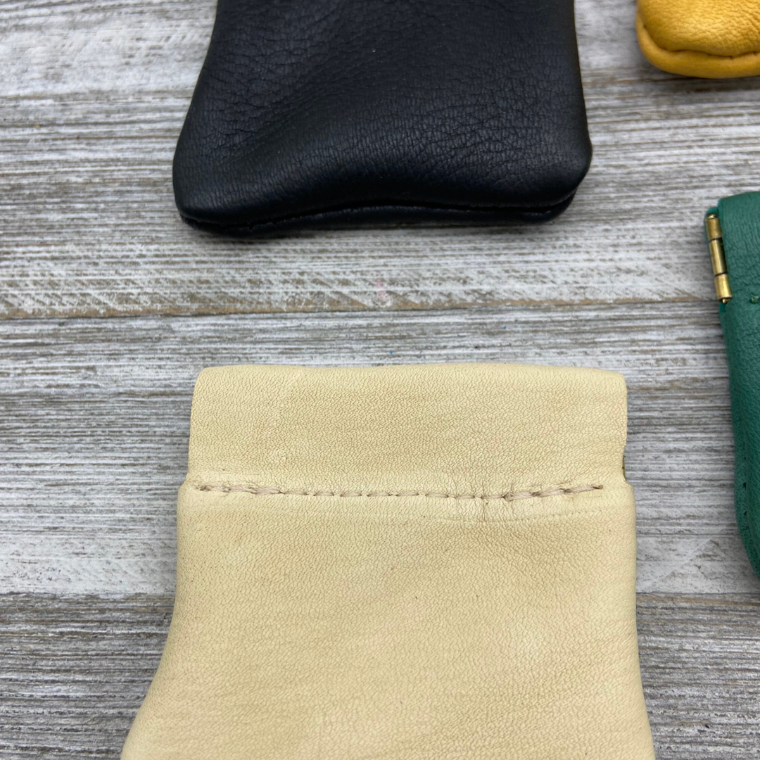Small Deer Skin Squeeze Coin Case