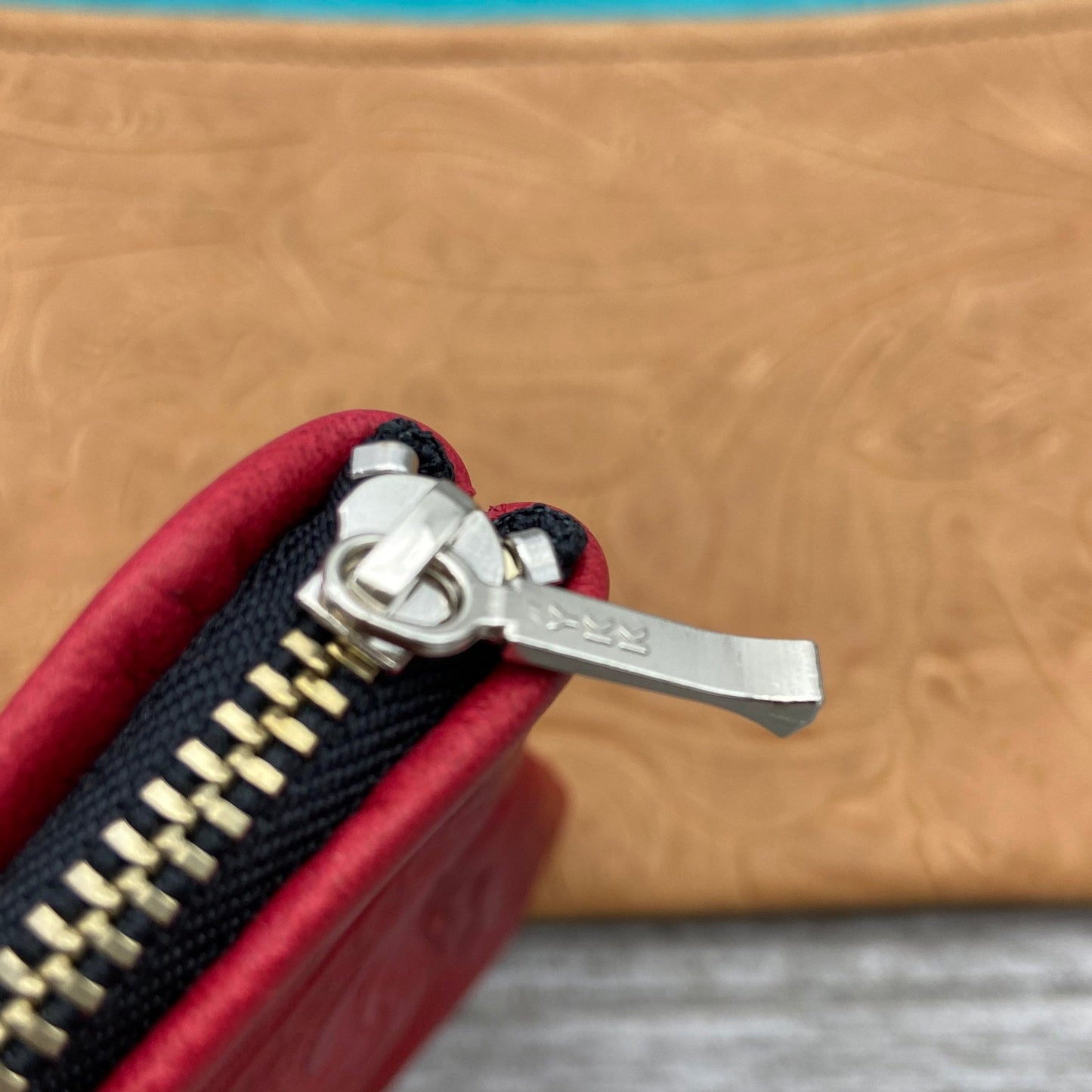 Leather Zipper Pouch (9.5" zipper)