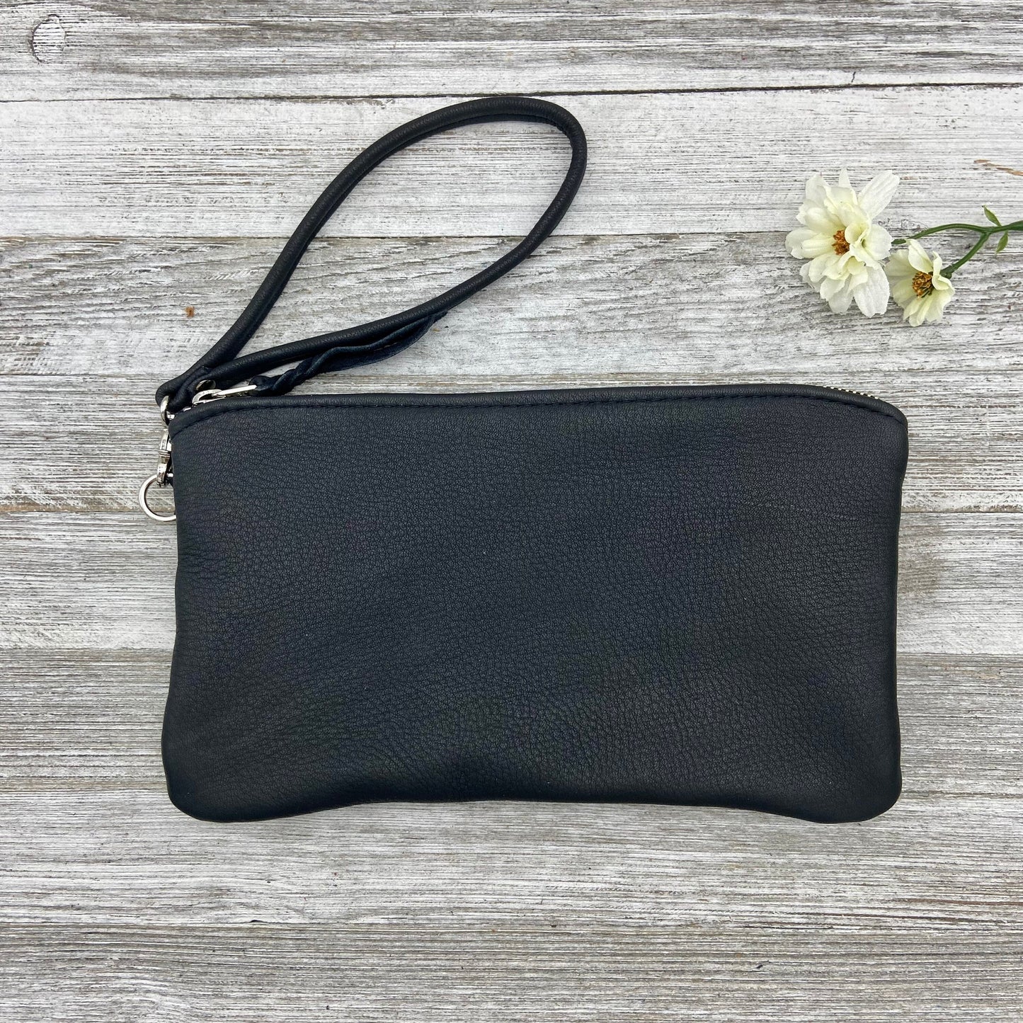 XXL Deer Skin Pouch with a Wristlet (10" zipper)