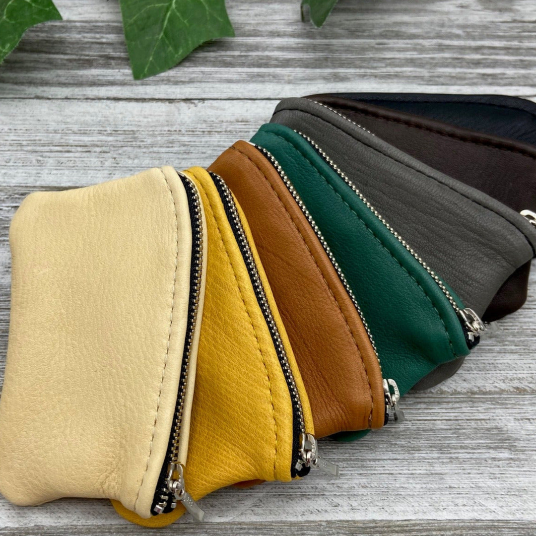 Medium Deer Skin Pouch (4.8" zipper)