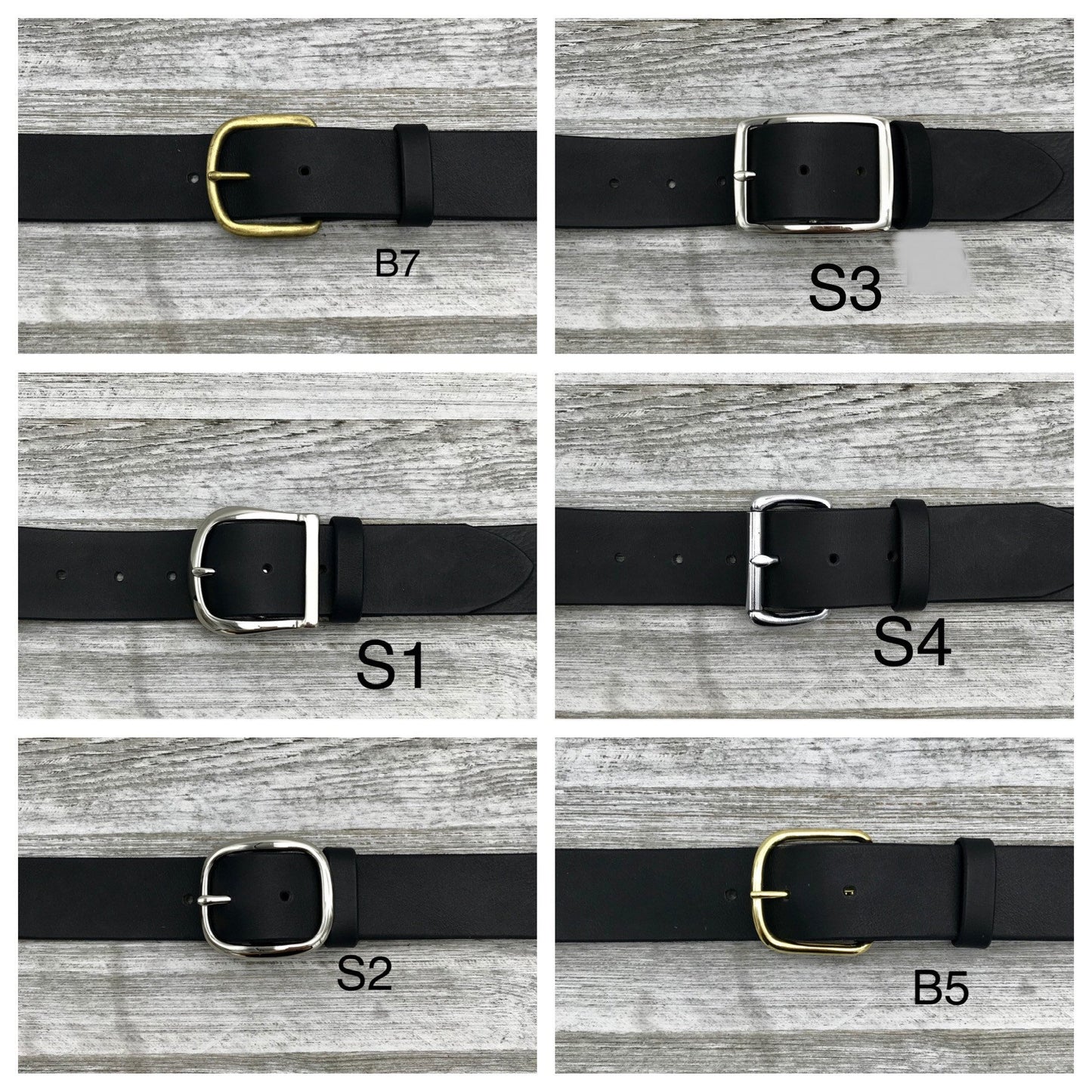 Black Leather Belt (1 1/2")