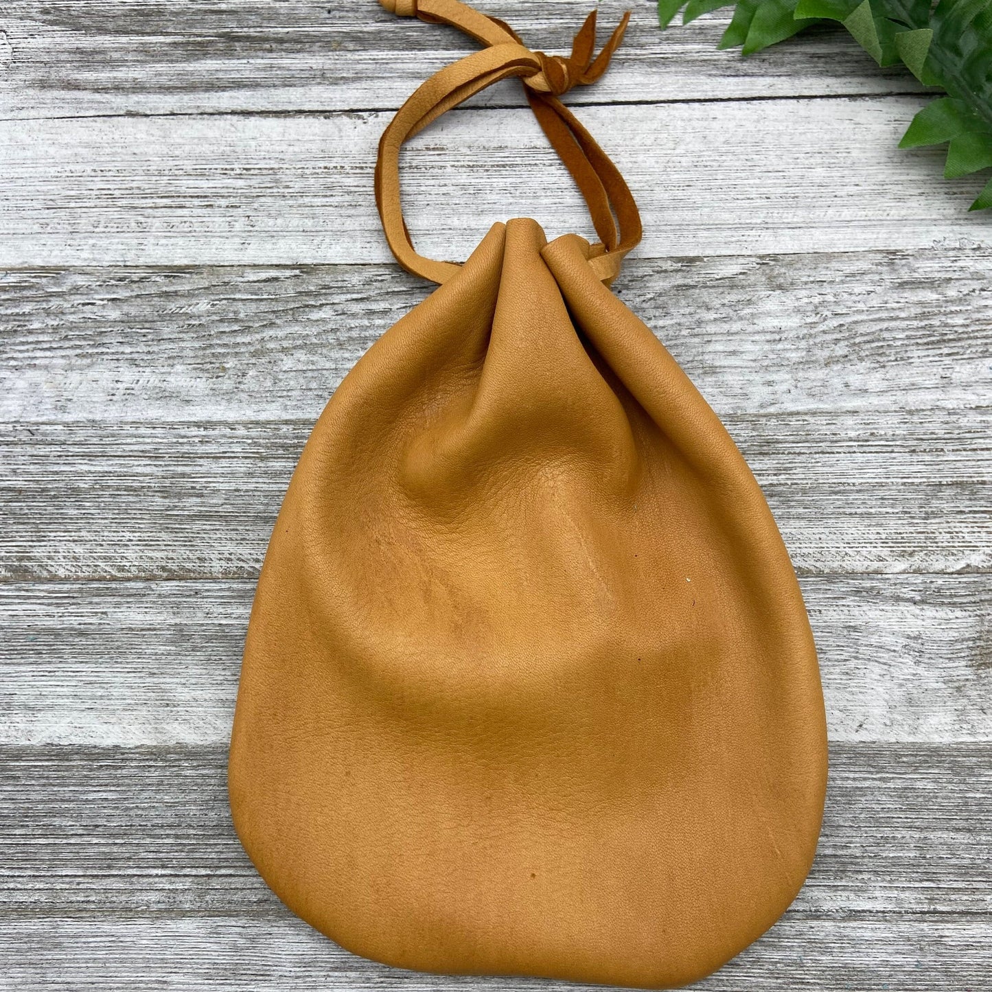 Large Deer Skin Drawstring Pouch (9" x 7.25")