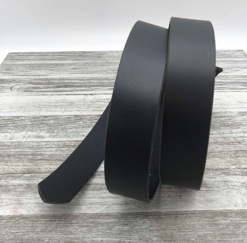 1 3/8” Black Leather Belt – Handmade in USA, Durable & Solid
