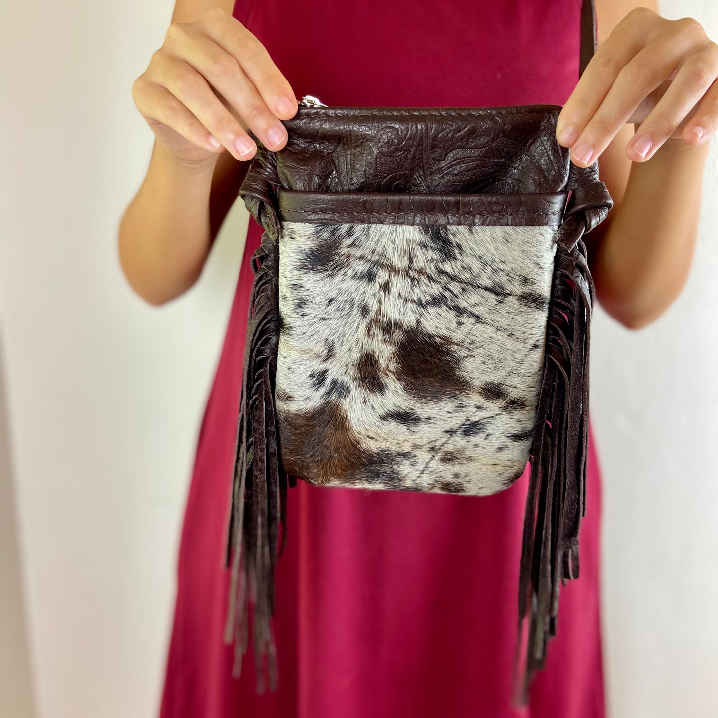 Helena w/ Fringe & Furr -Small Shouler Bag