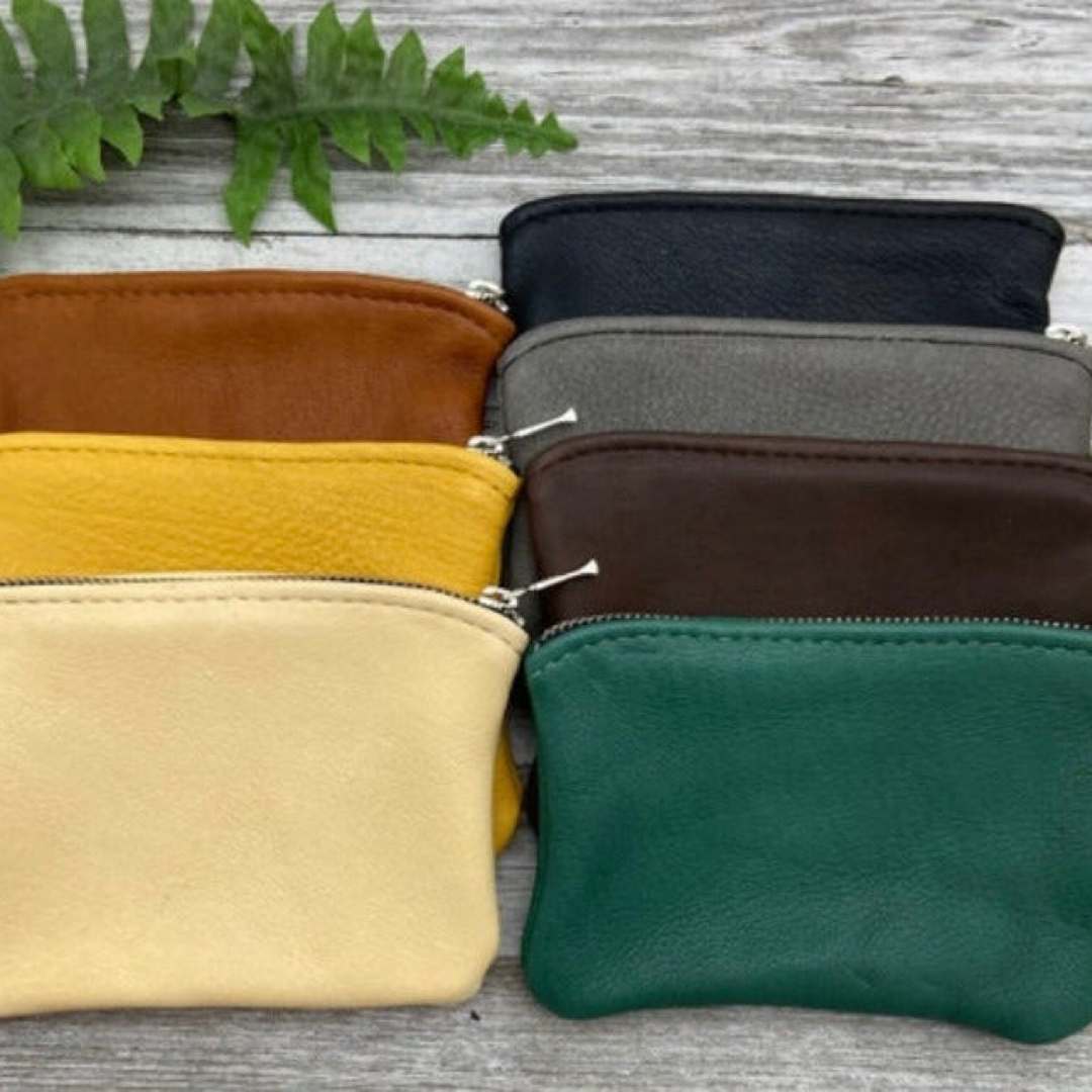 Large Deer Skin Pouch (6" zipper)