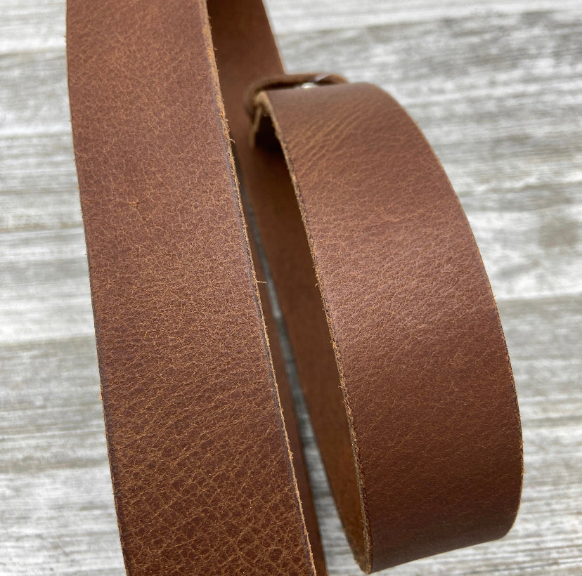 1 3/8” Lt.Brown Leather Belt – Handmade in USA, Durable & Solid