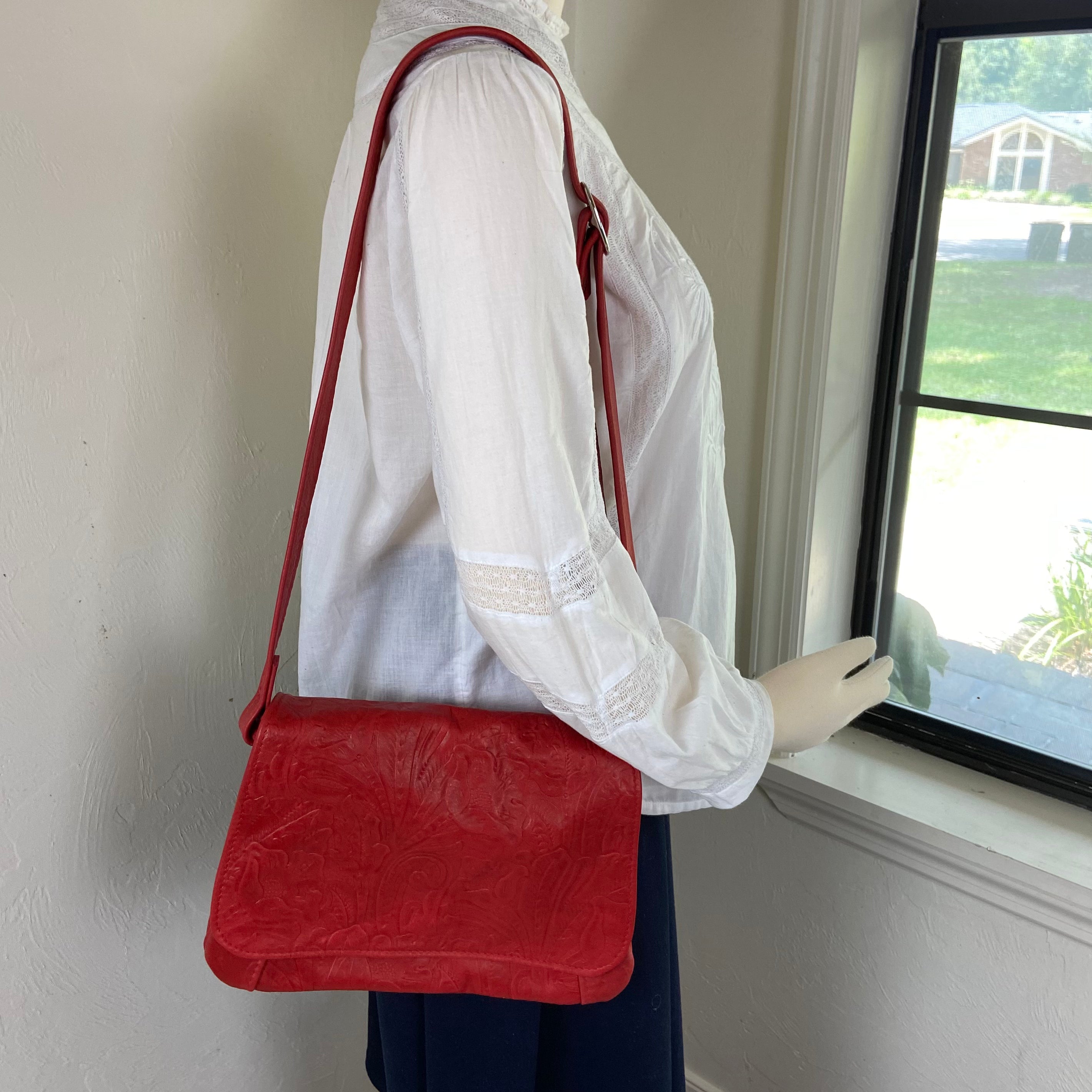 Sofia - Floral Triple Compartment Shoulder Bag – K.Bellum Leather