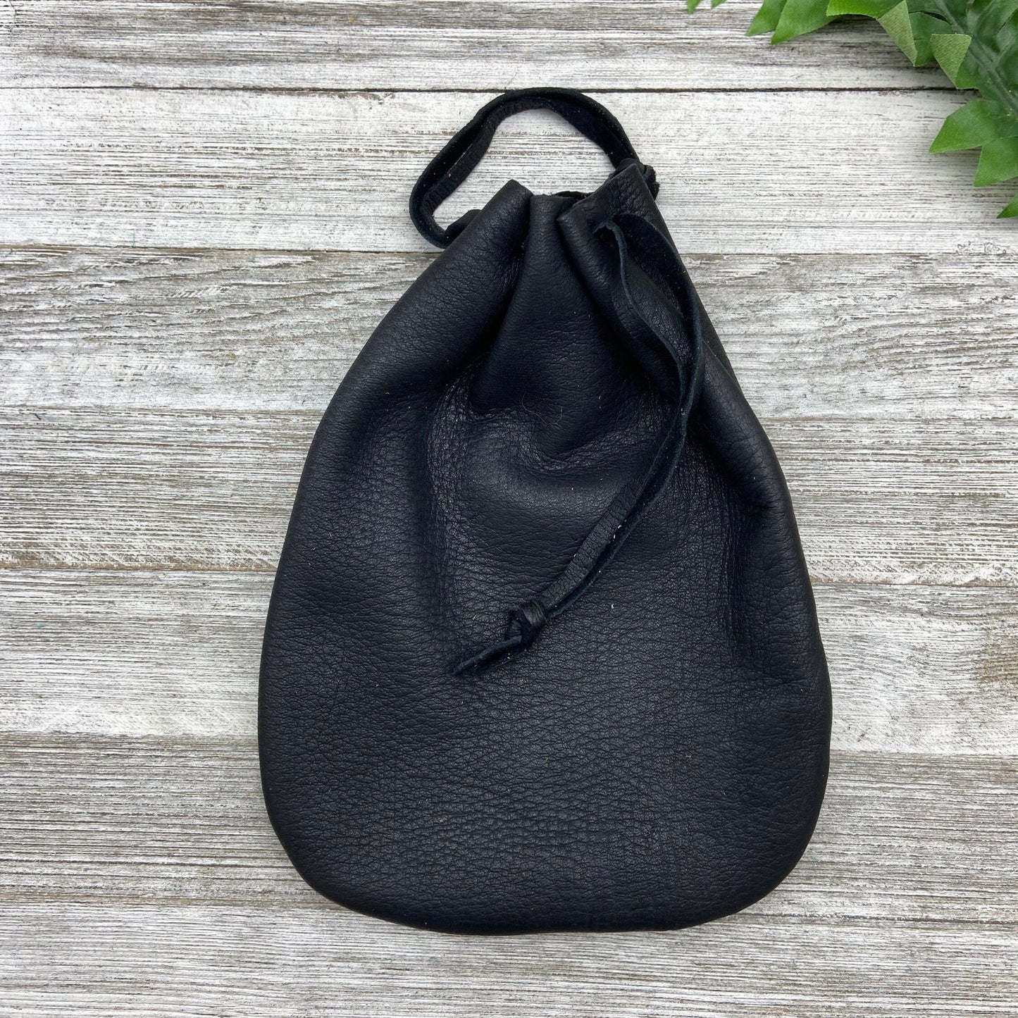 Large Deer Skin Drawstring Pouch (9" x 7.25")
