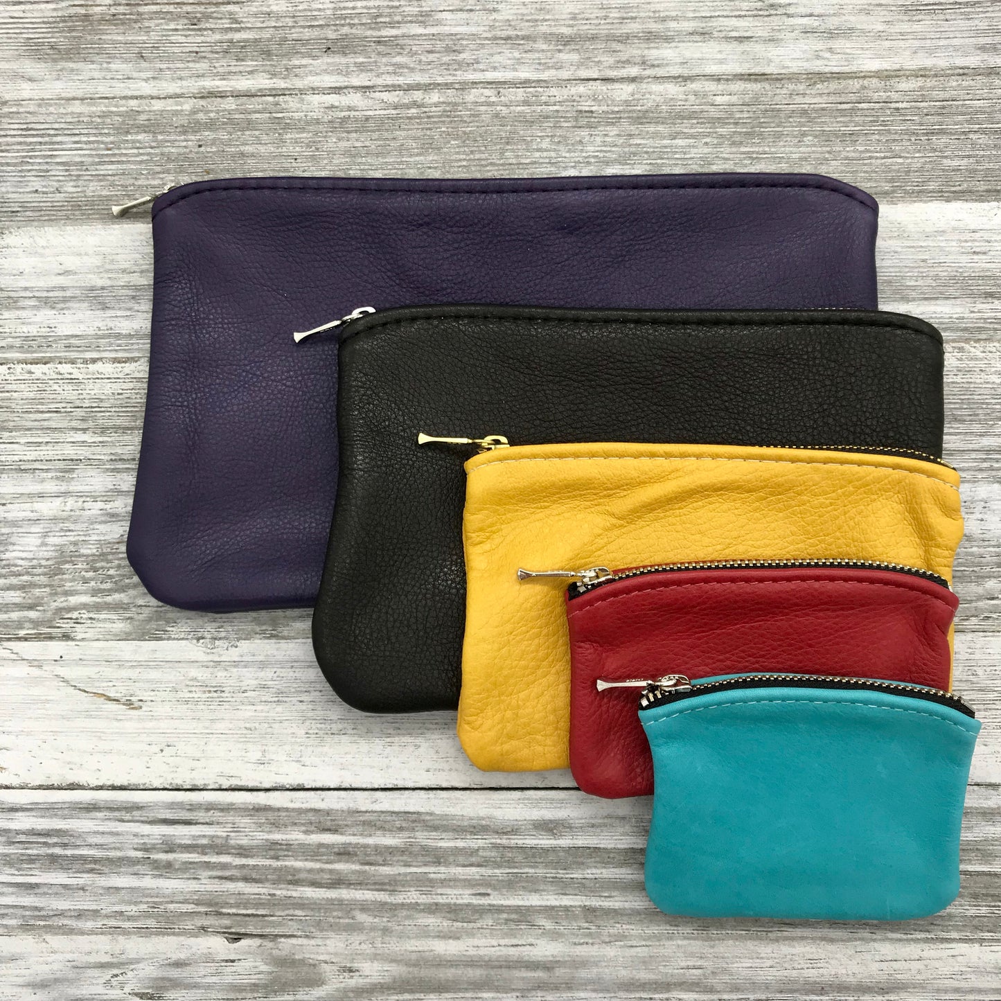 XXL Leather Zipper Pouch (10" zipper)