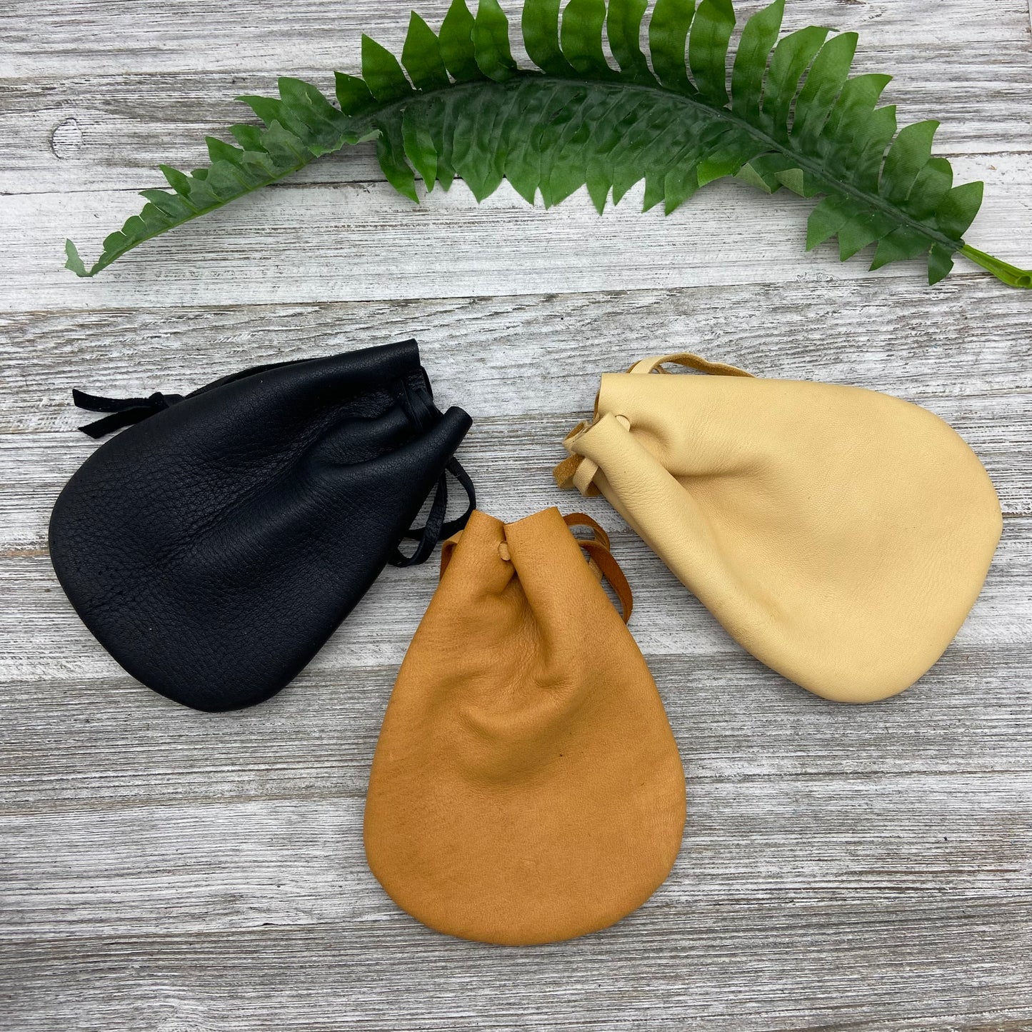Medium Deer Skin Drawstring Pouch (6.5" x 5")