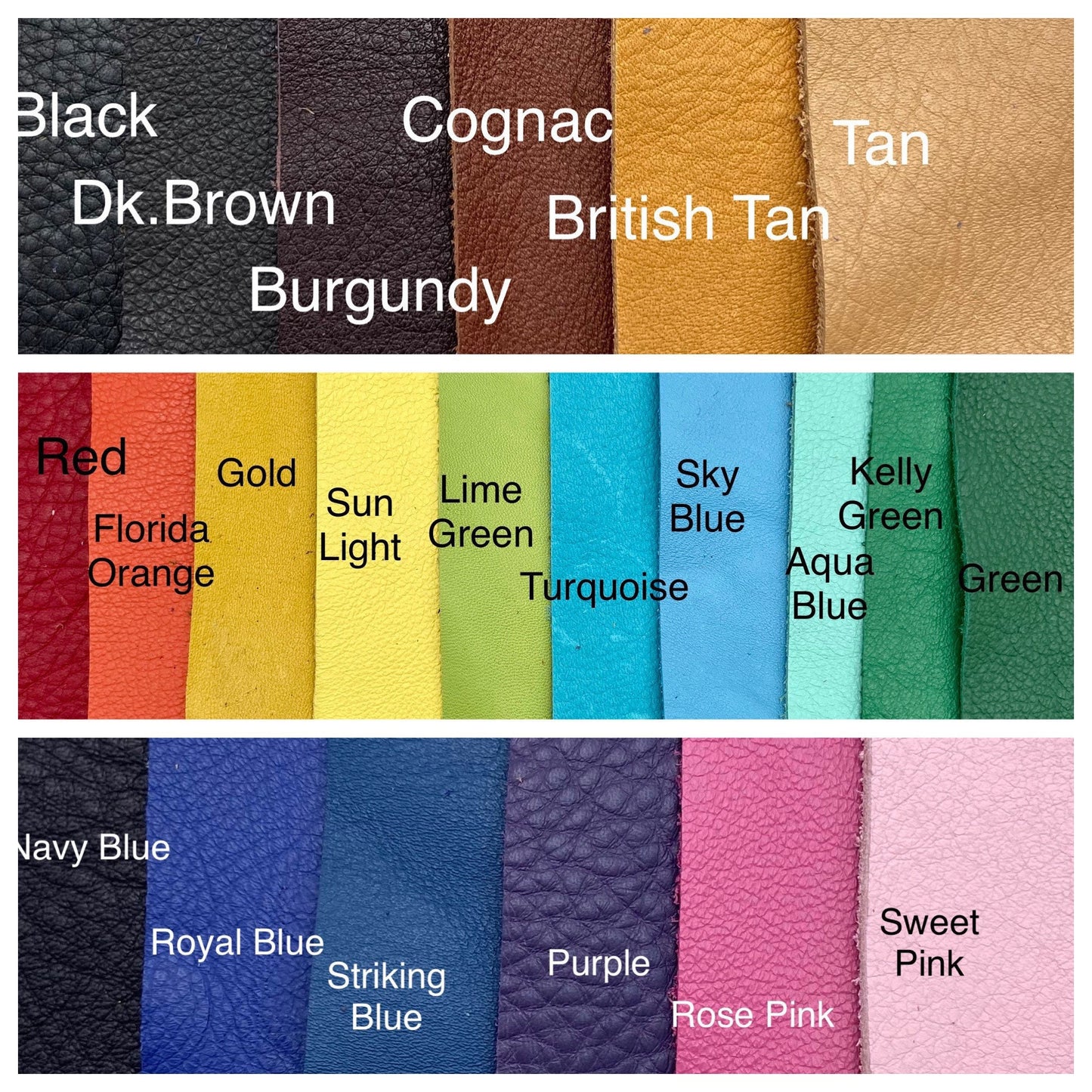 Medium Leather Double Zipper Pouch (7” zipper)