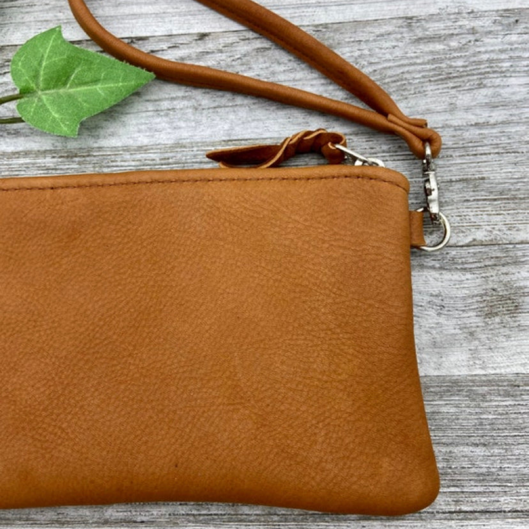 XL Deer Skin Pouch with a Wristlet (8" zipper)