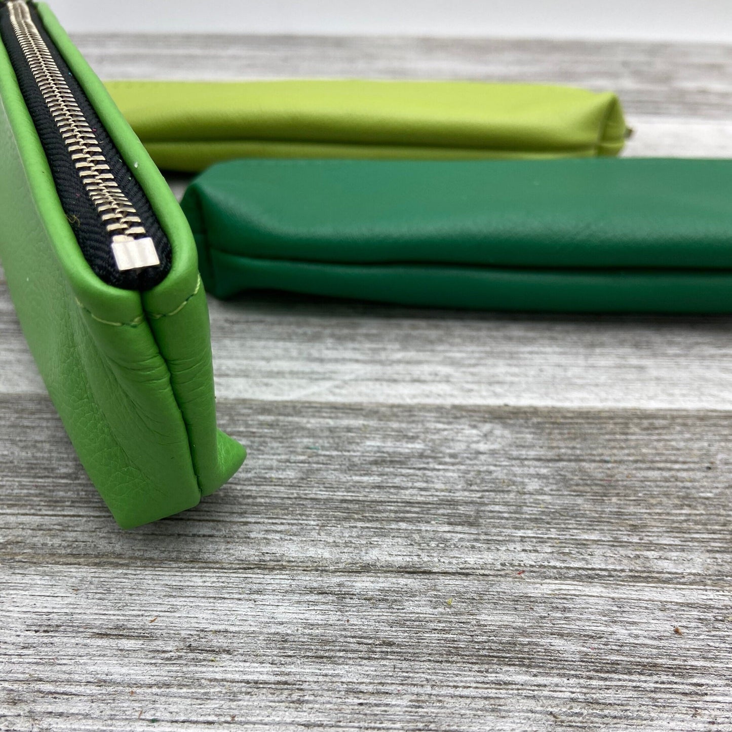 Leather Pen/Pencil Case Top Zipper (Solid & Floral)